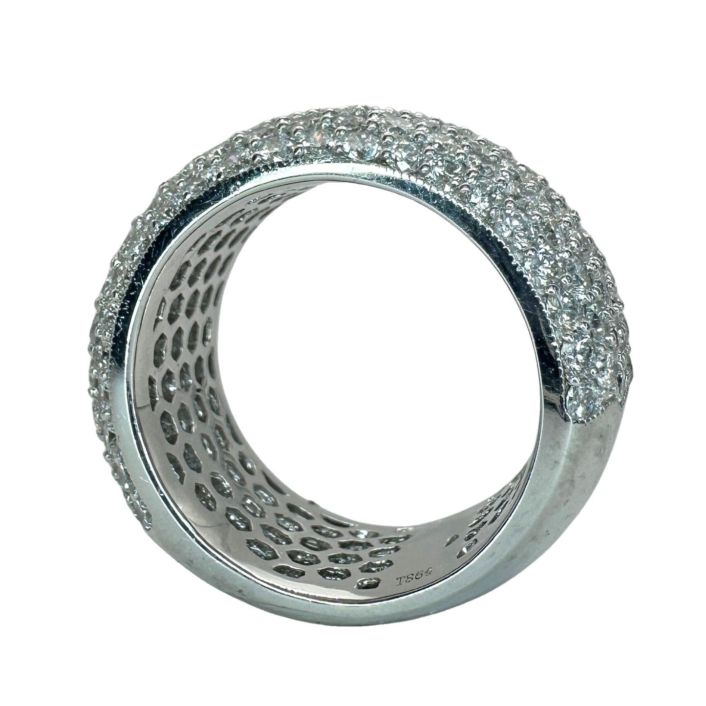 18k Diamond Wide Band Ring