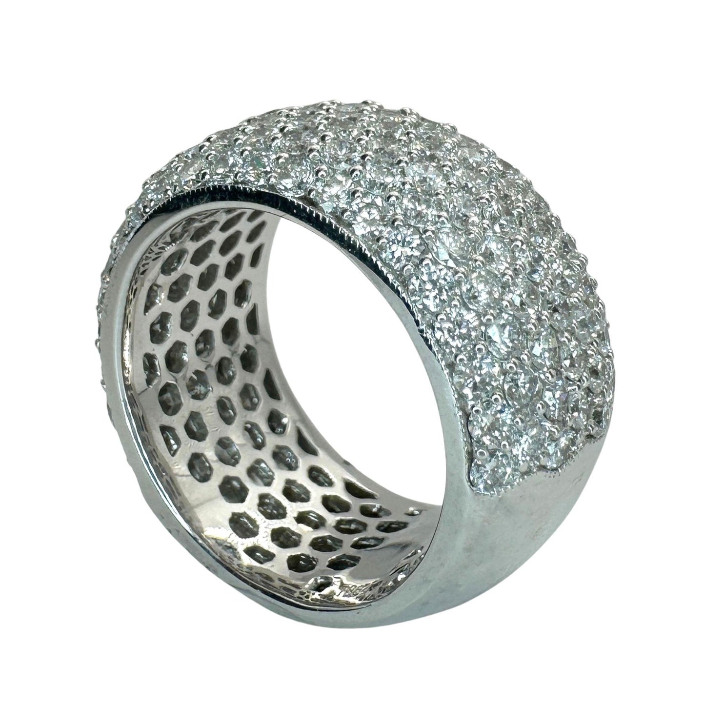 18k Diamond Wide Band Ring