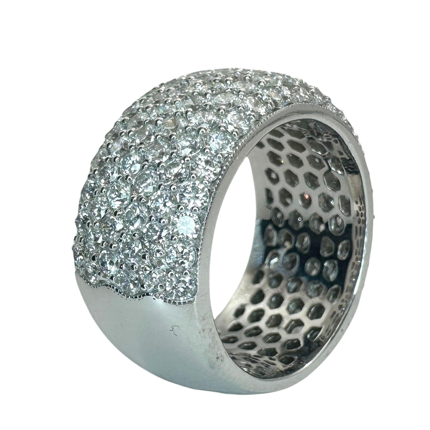 18k Diamond Wide Band Ring