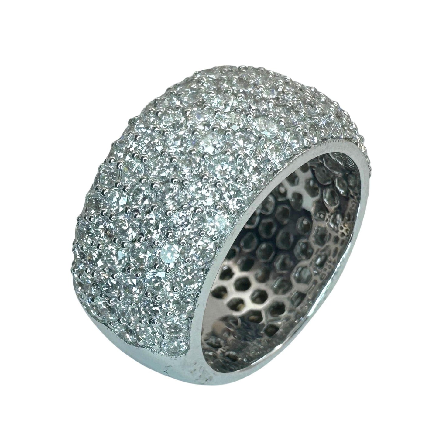 18k Diamond Wide Band Ring