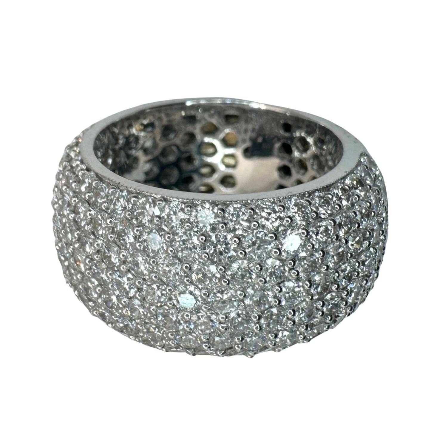 18k Diamond Wide Band Ring