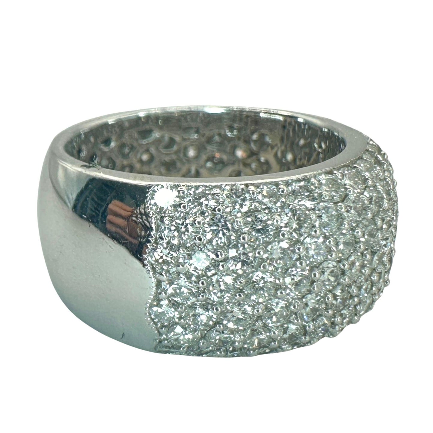 18k Diamond Wide Band Ring