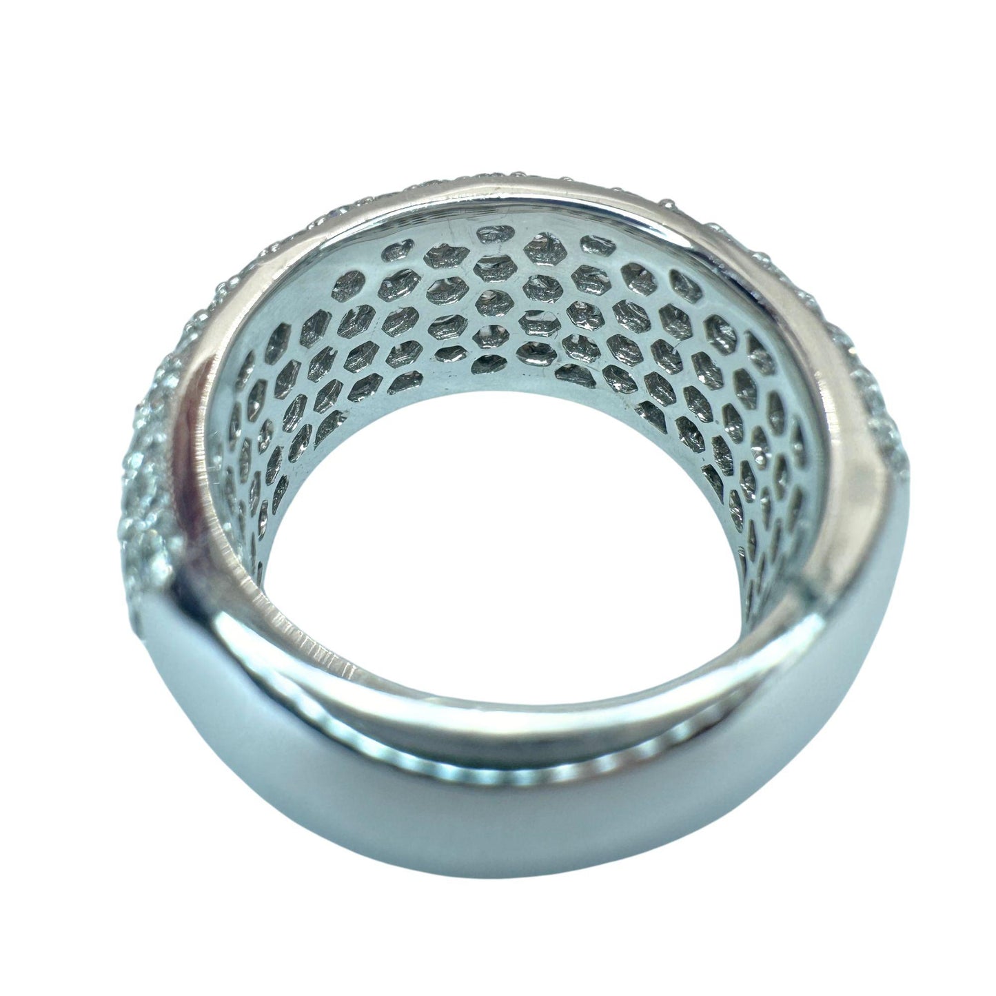 18k Diamond Wide Band Ring