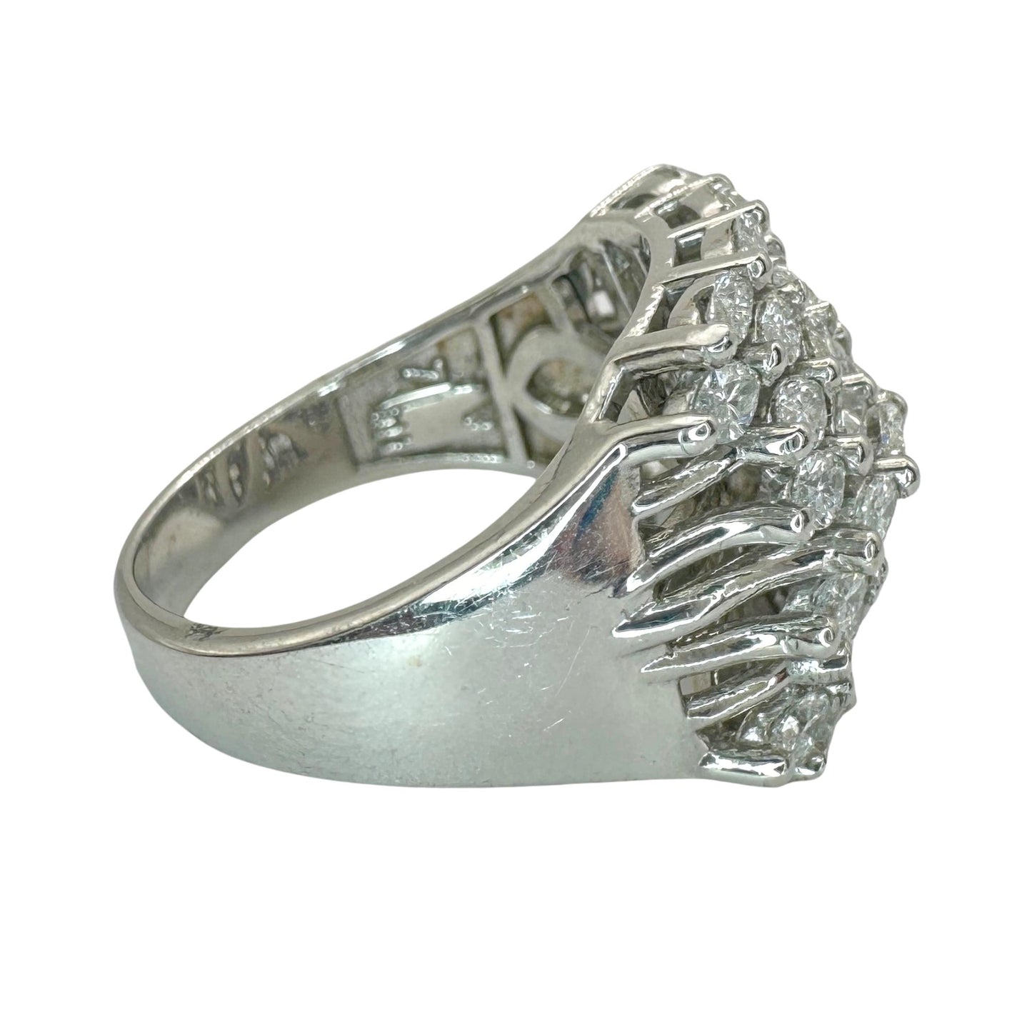 18k Marquise Cut Diamond Wide Band Ring