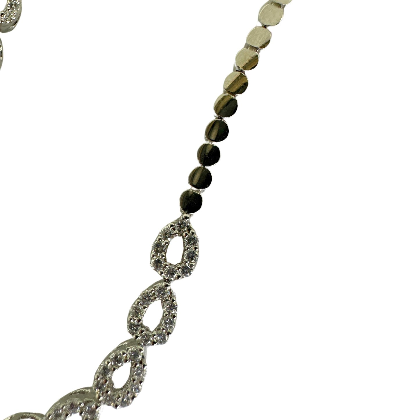18K Diamond and Pearl Shaped Ruby Necklace