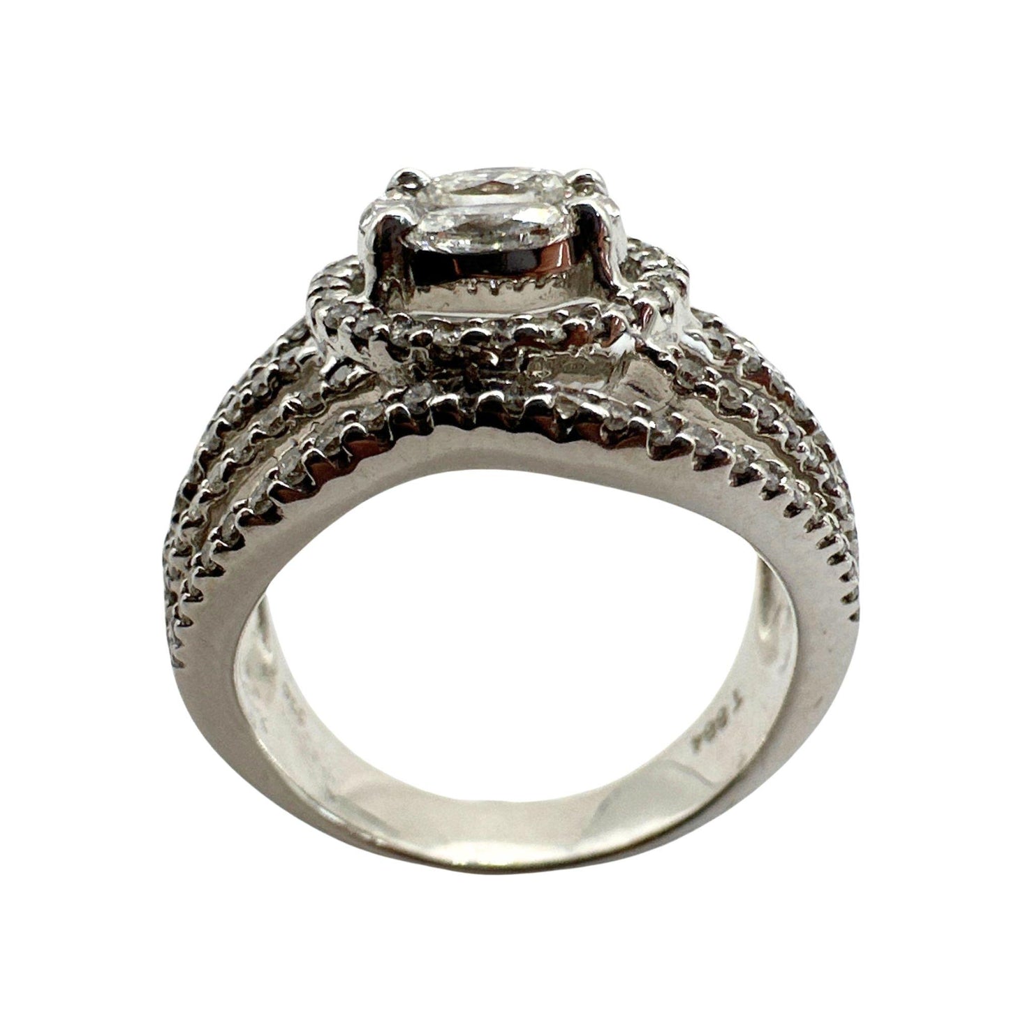 18k Marquise and Princess Cut Diamond Ring