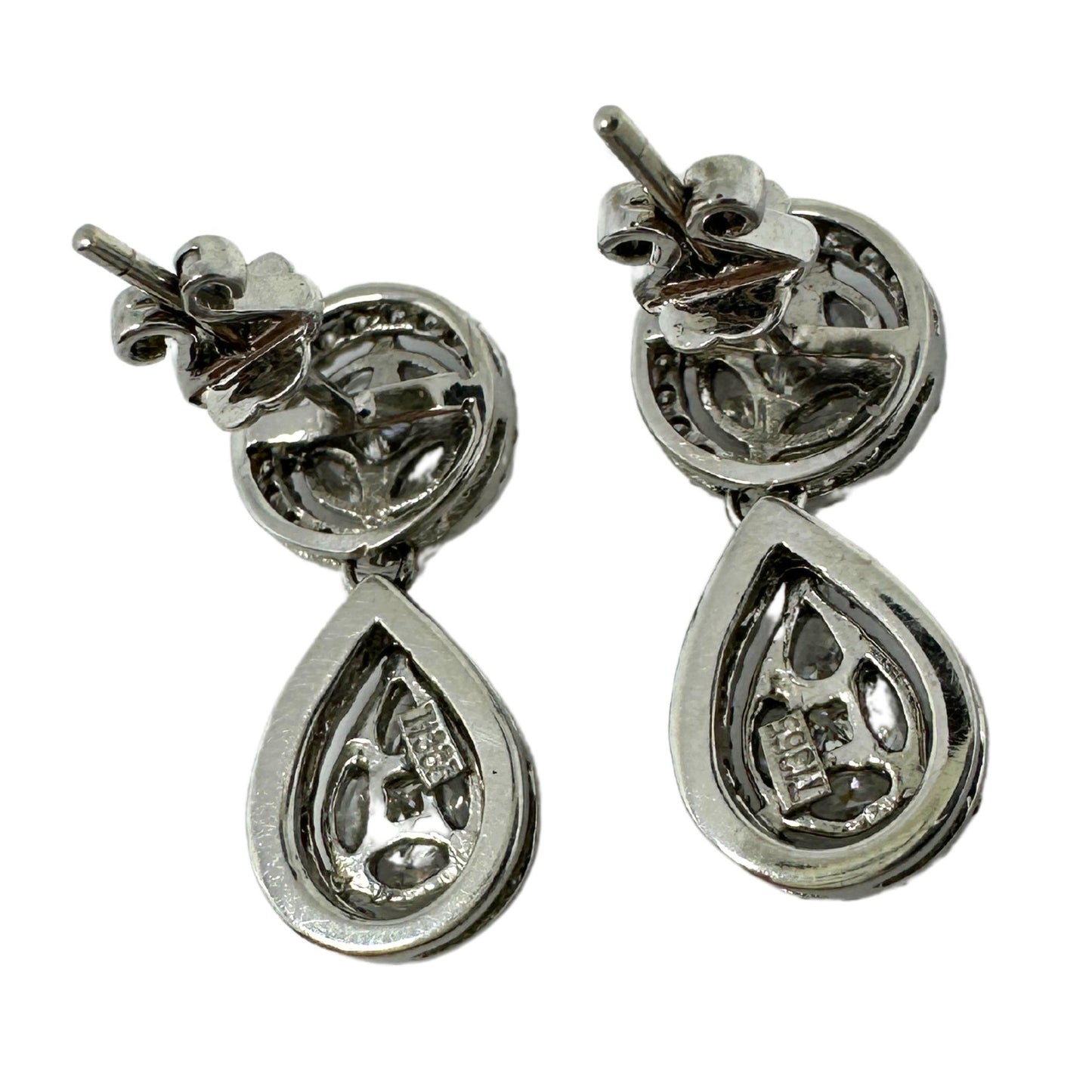 18K White Gold Diamond Earrings