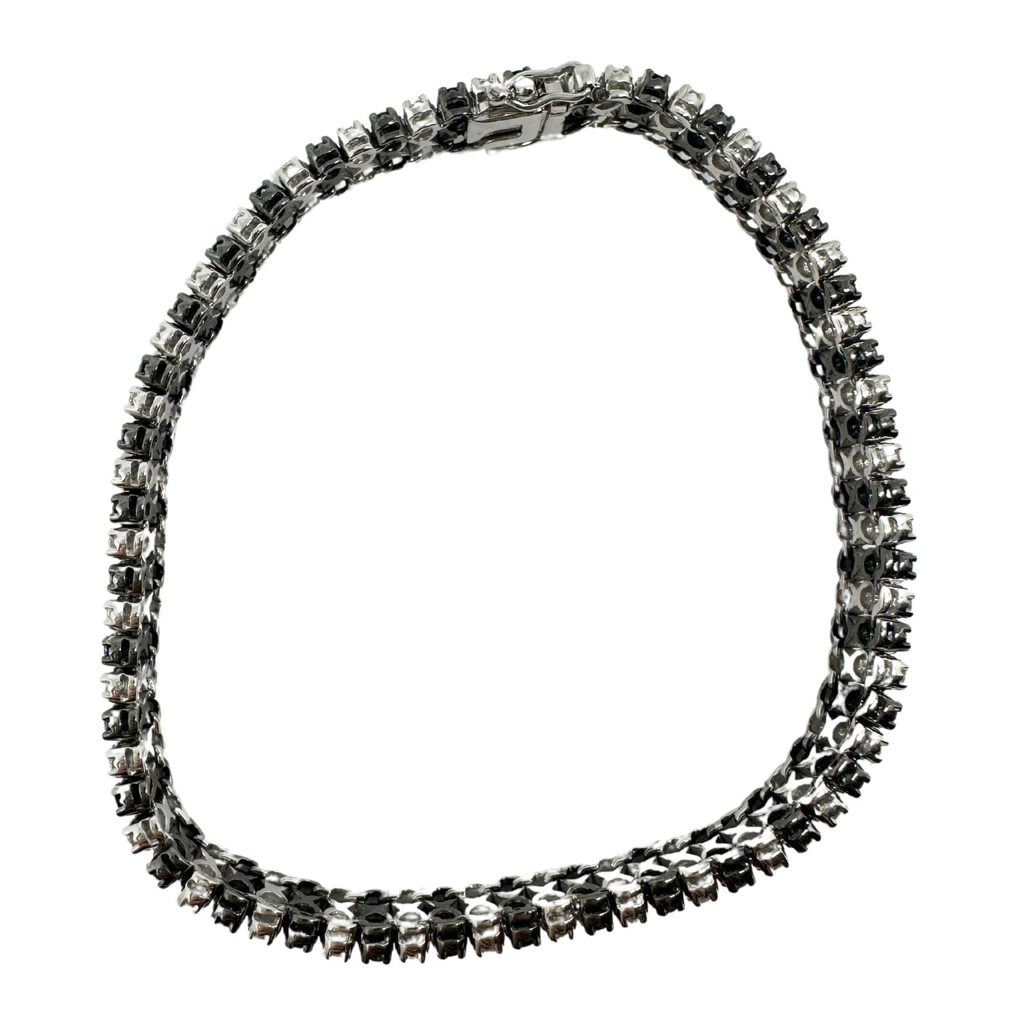 18k White Gold Blue and White Diamond Bracelet