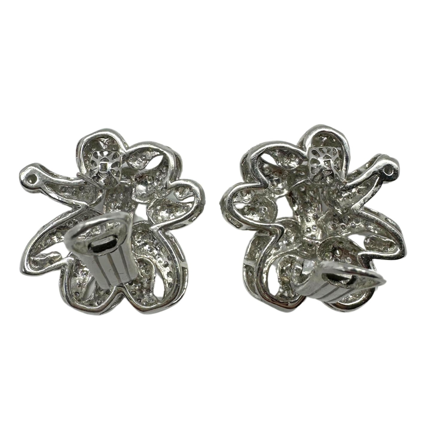 18K White Gold Diamond Earrings
