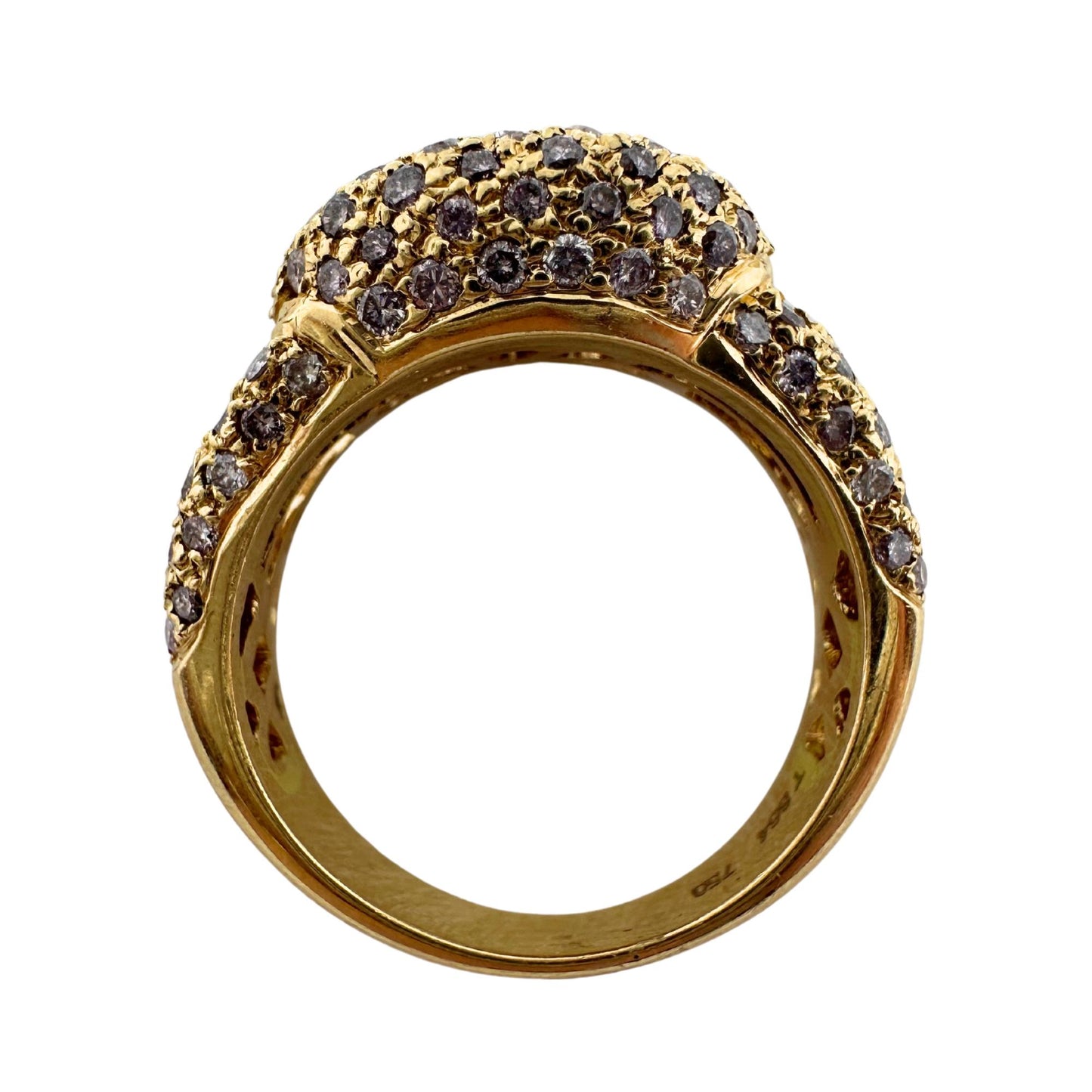 18K Rose Gold Diamond and Ruby Ring