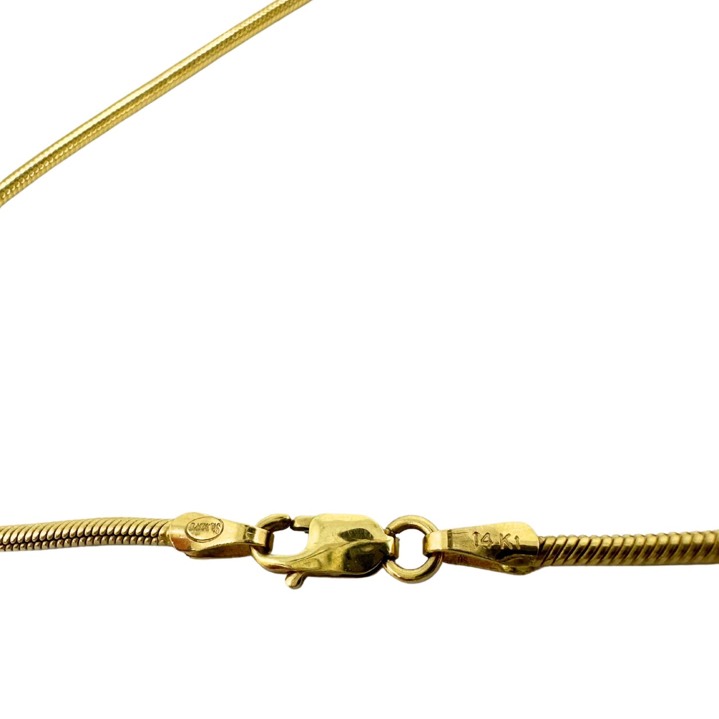 Vintage 14K Yellow Gold Snake Chain - 36 inches