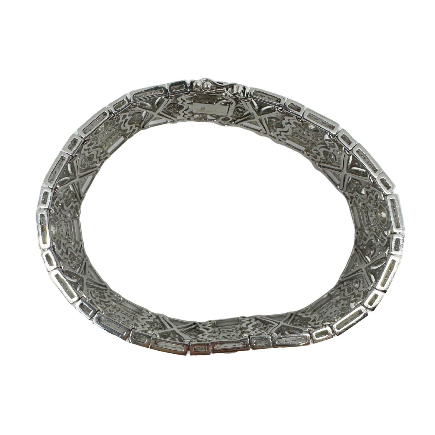 18K White Gold Diamond Bracelet - 7 inches