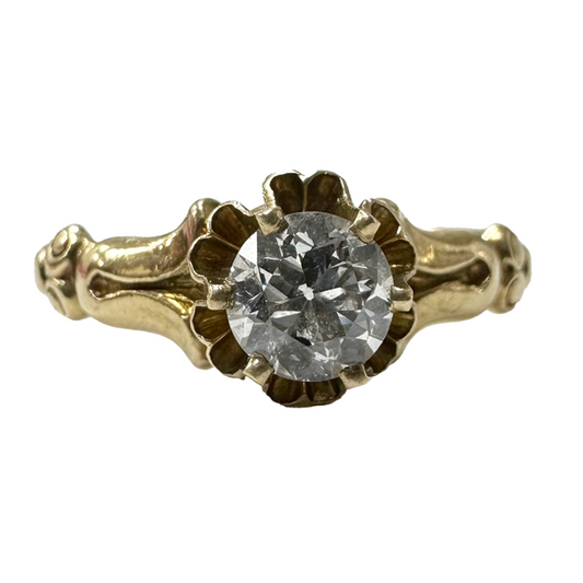 14k Victorian Diamond Engagement Ring