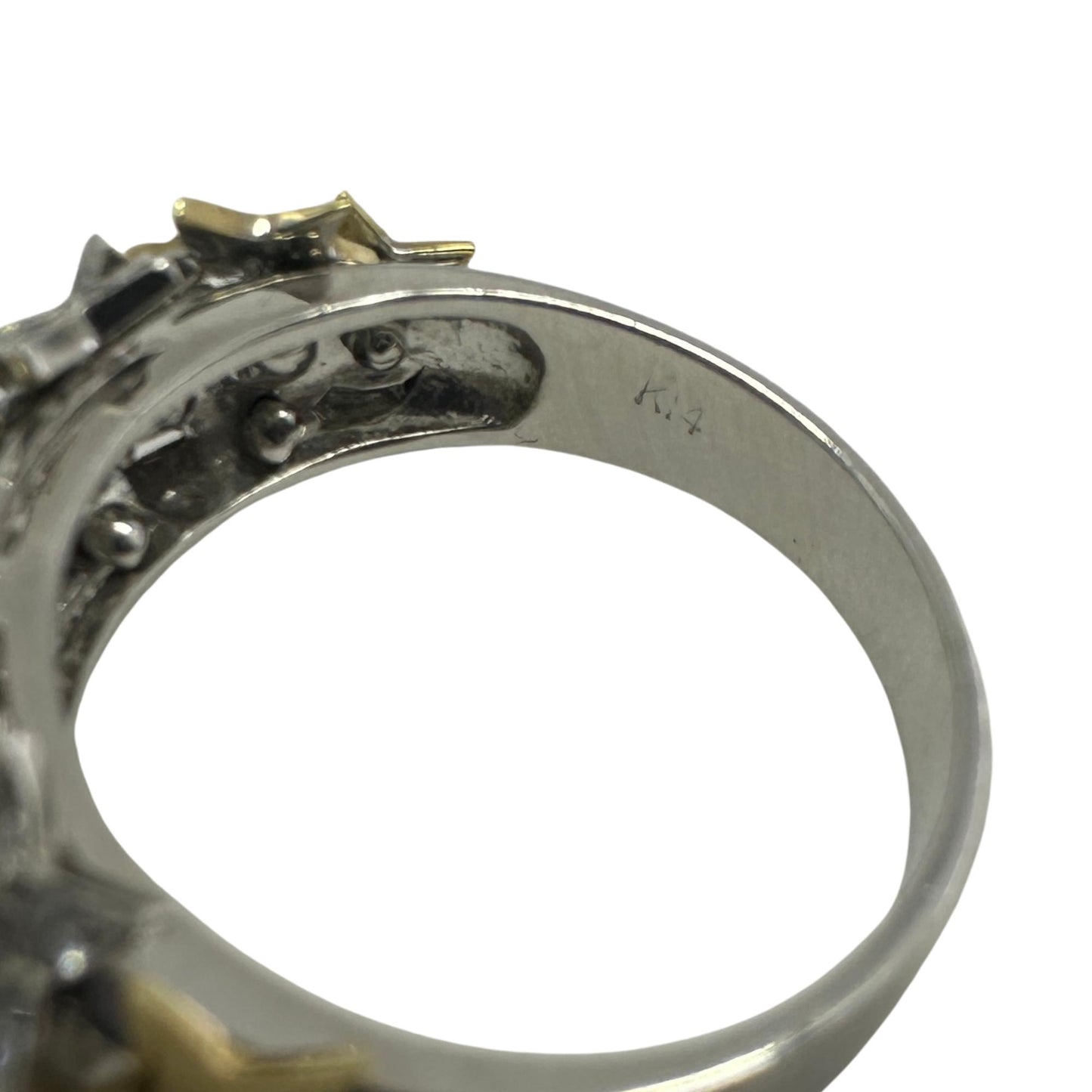 14k Diamond Star Ring