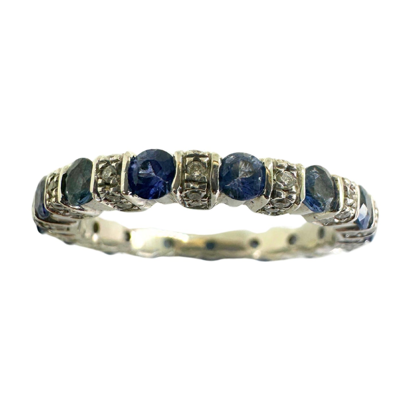 14k Diamond and Sapphire Band