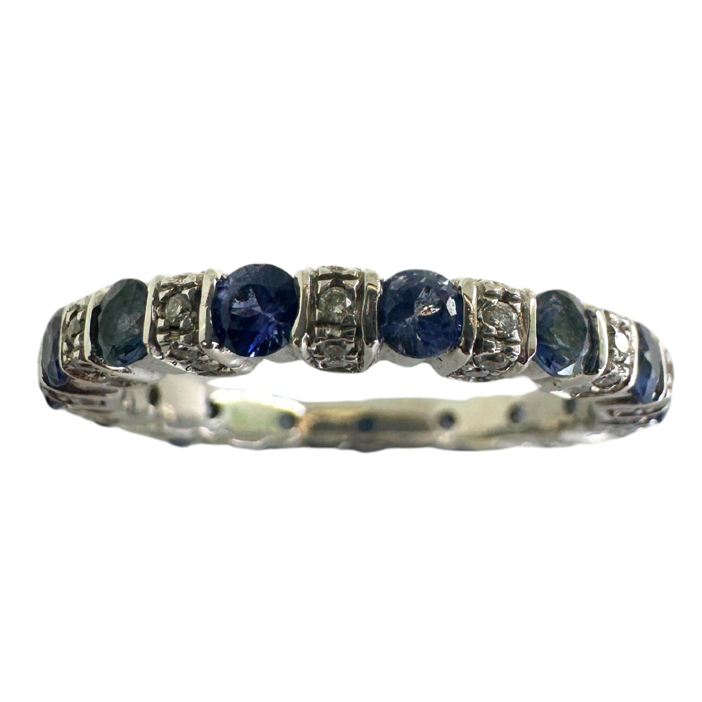 14k Diamond and Sapphire Band