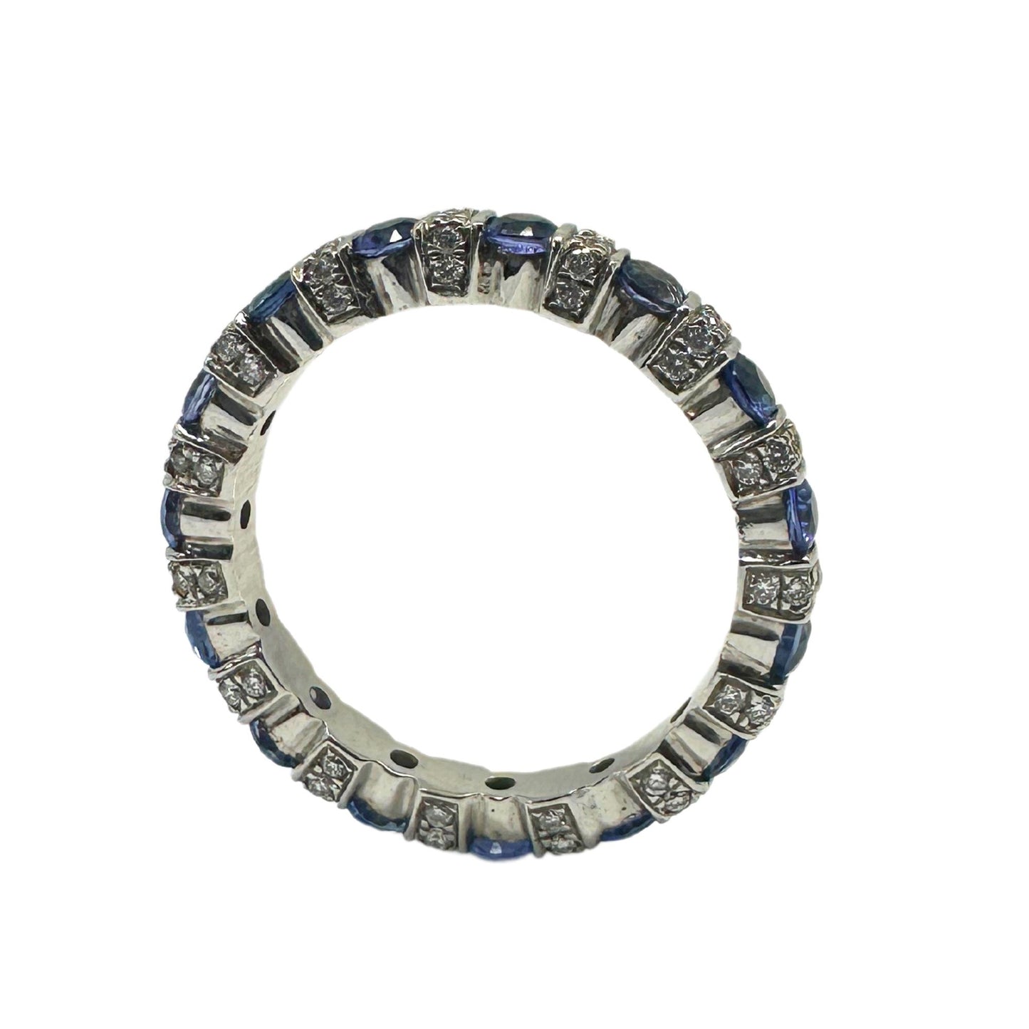 14k Diamond and Sapphire Band