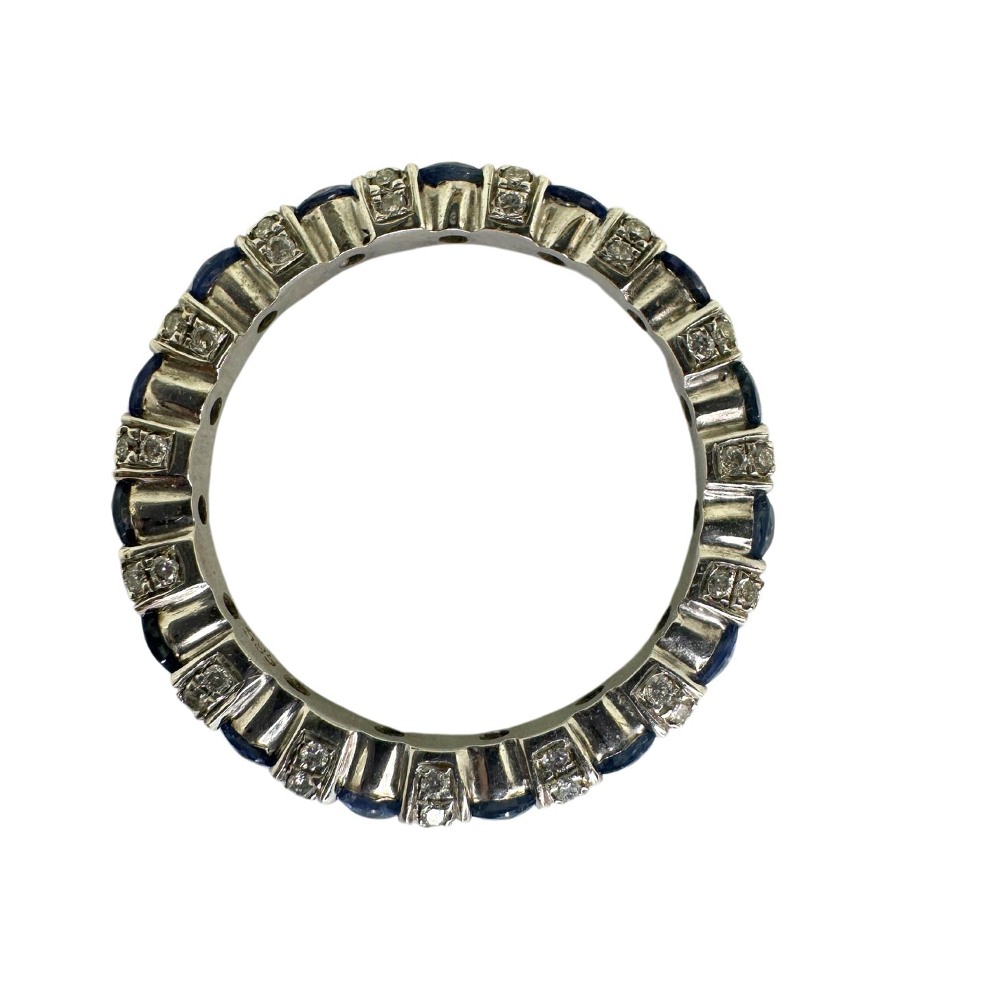 14k Diamond and Sapphire Band