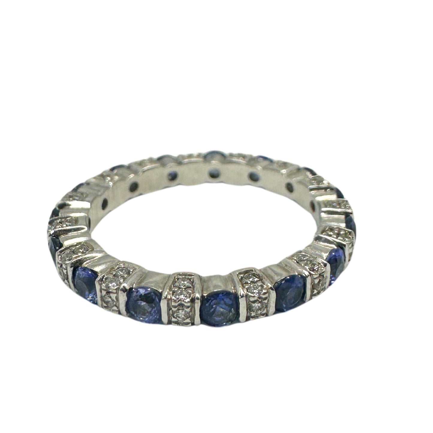 14k Diamond and Sapphire Band