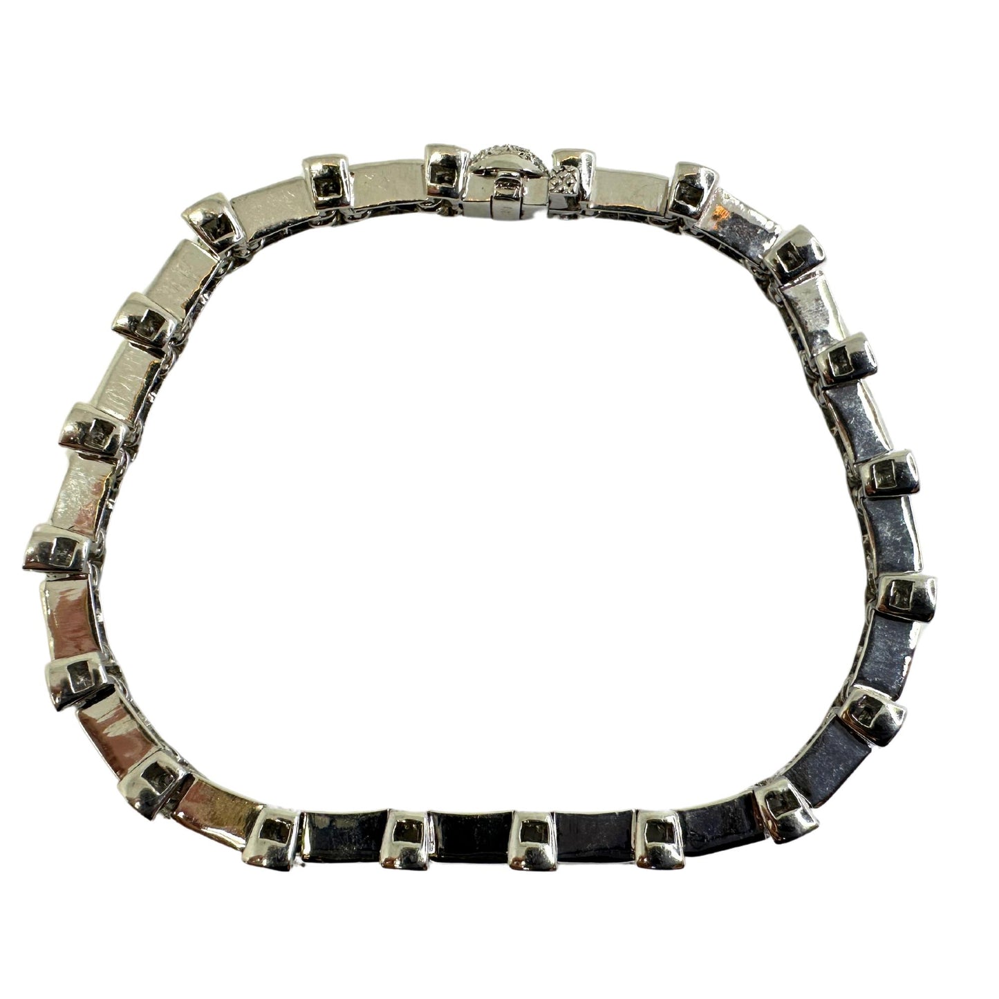 18K White Gold Diamond and Sapphire Bracelet