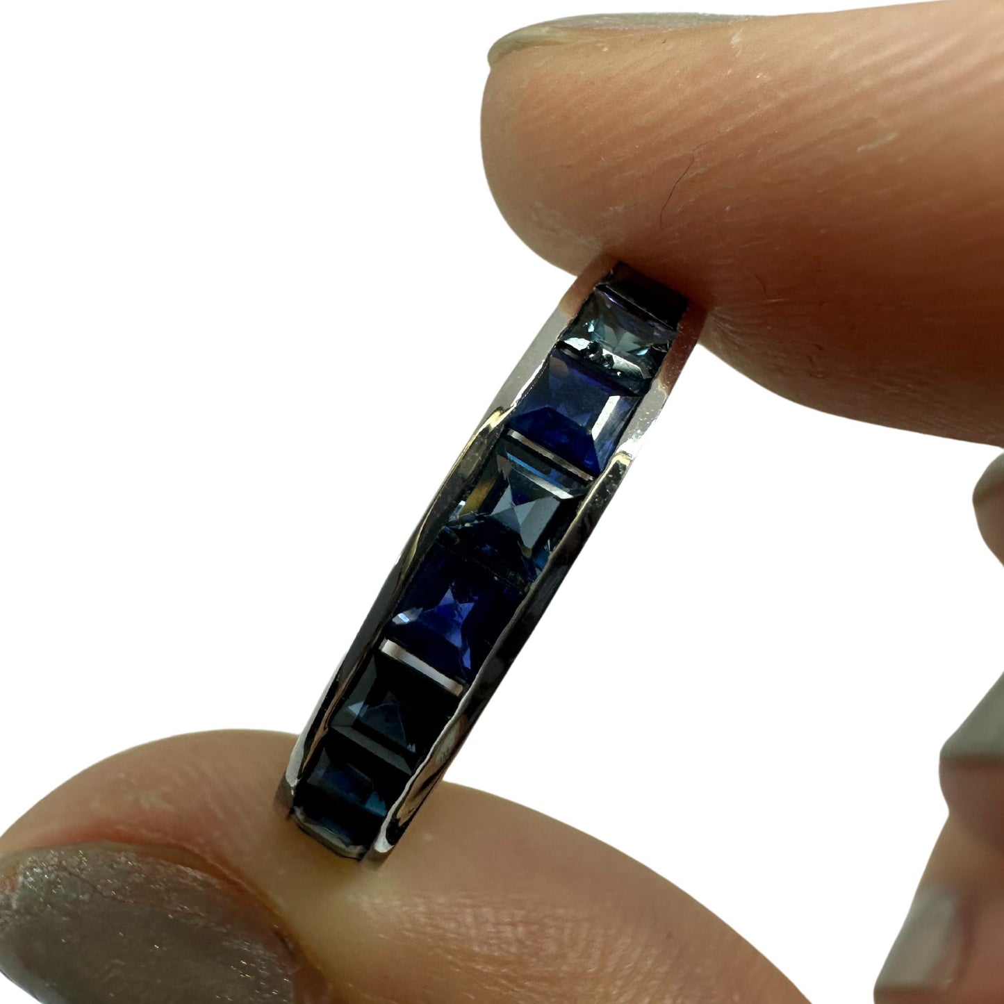 14K Sapphire Eternity Band