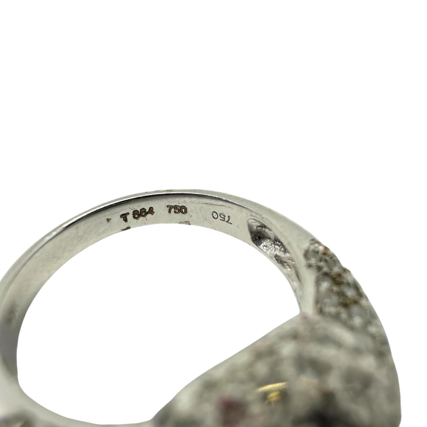 18k White Gold Diamond and Emerald Ring