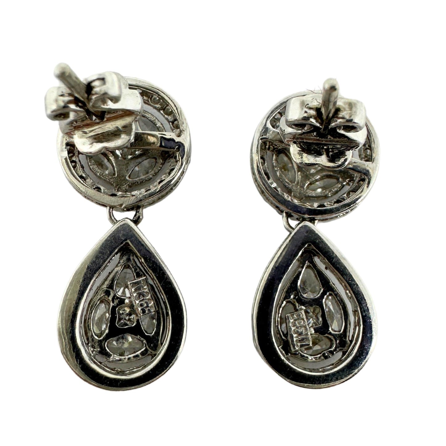 18K White Gold Diamond Earrings