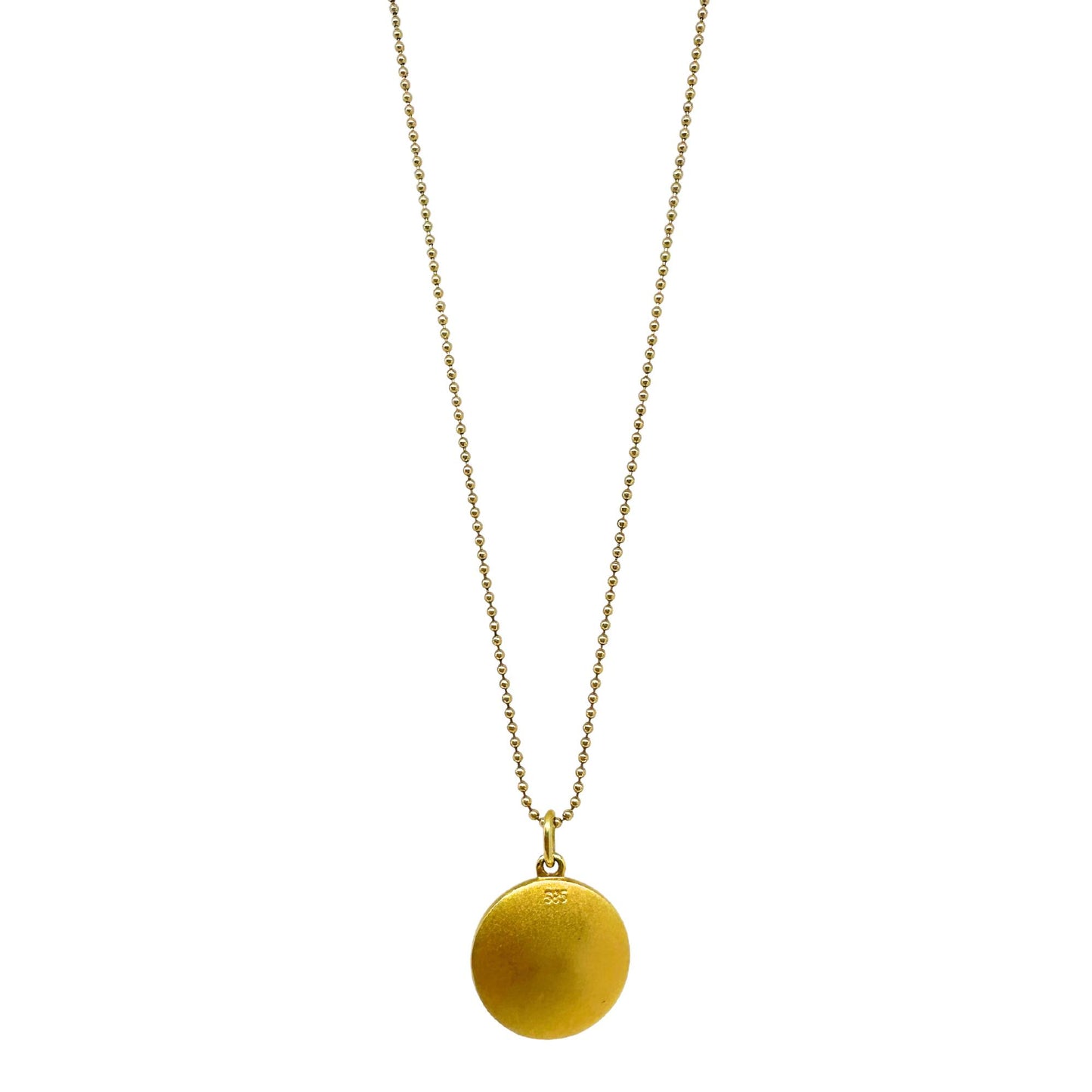 14K Yellow Gold Diamond Love Pendant Necklace