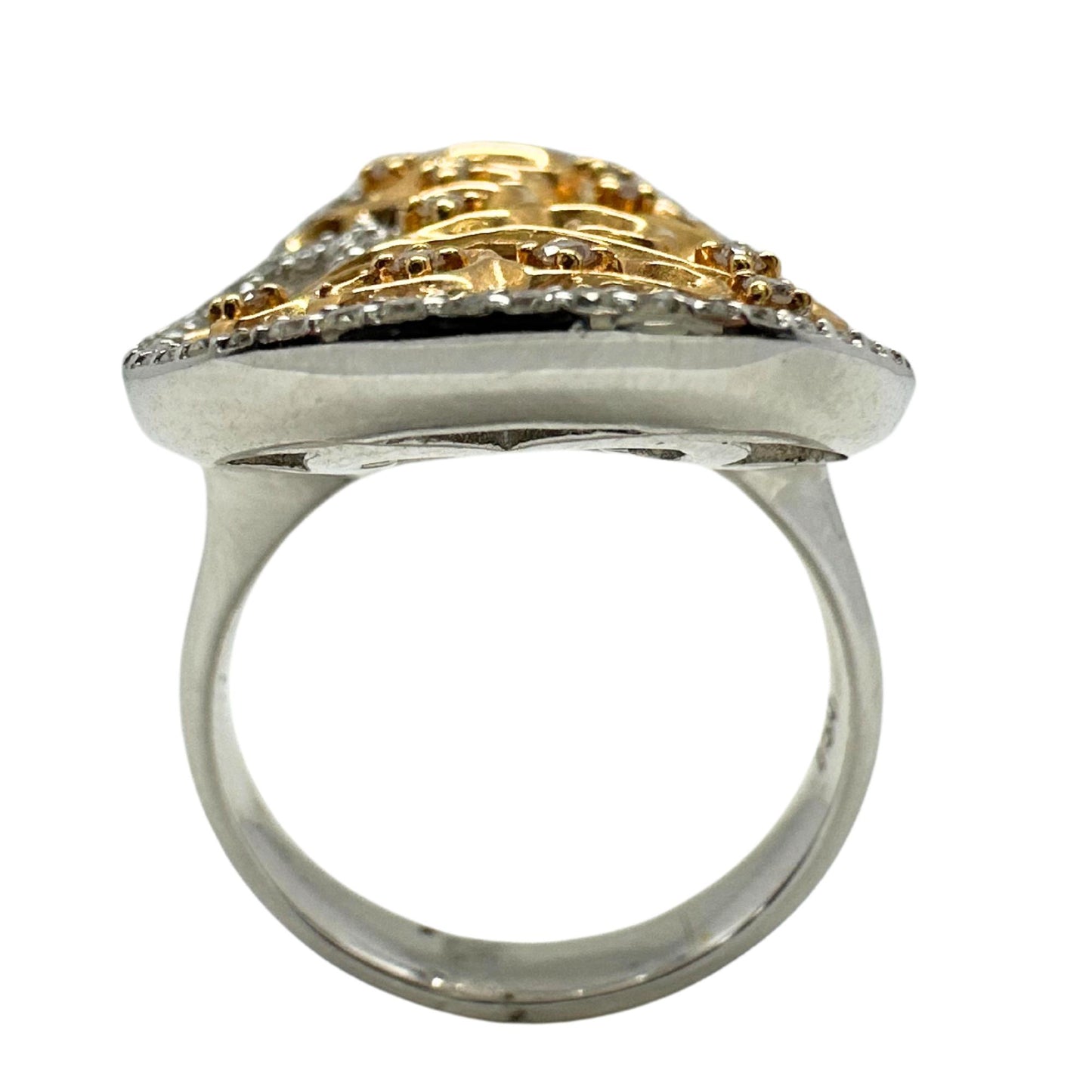 18K White and Rose Gold Diamond Ring