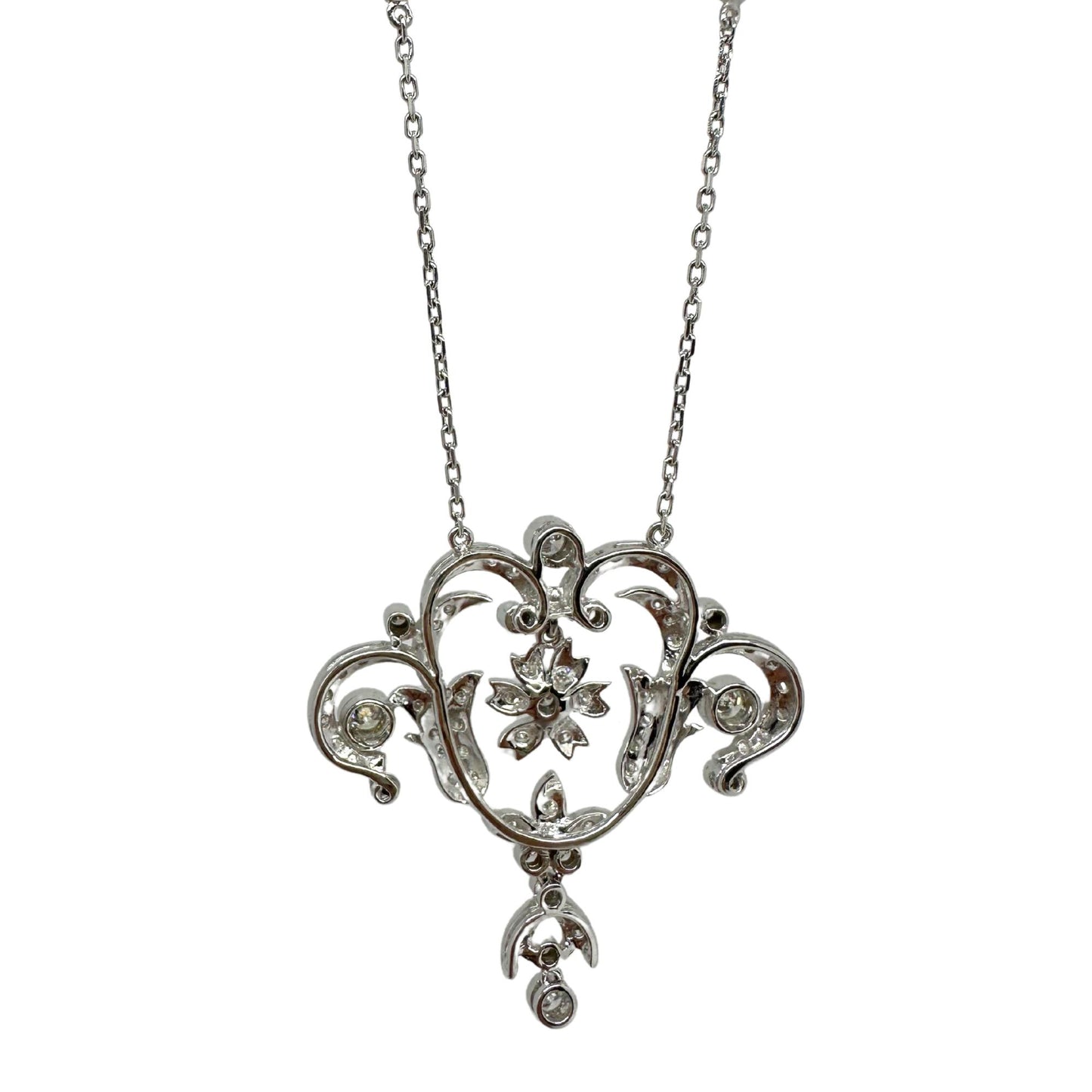 18K White Gold Diamond Necklace