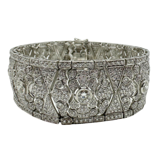 18K White Gold Diamond Bracelet - 7 inches