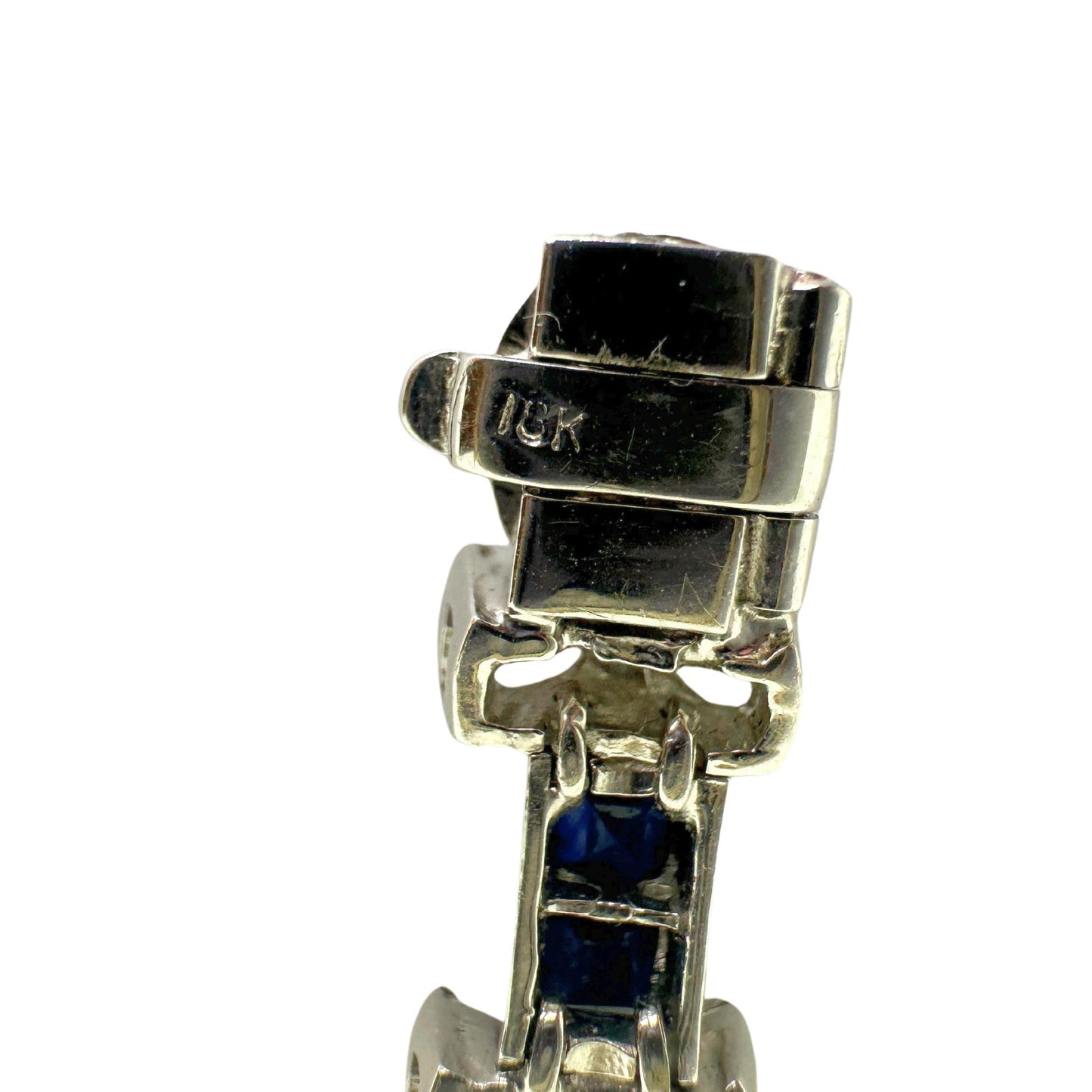 18K White Gold Diamond and Sapphire Bracelet