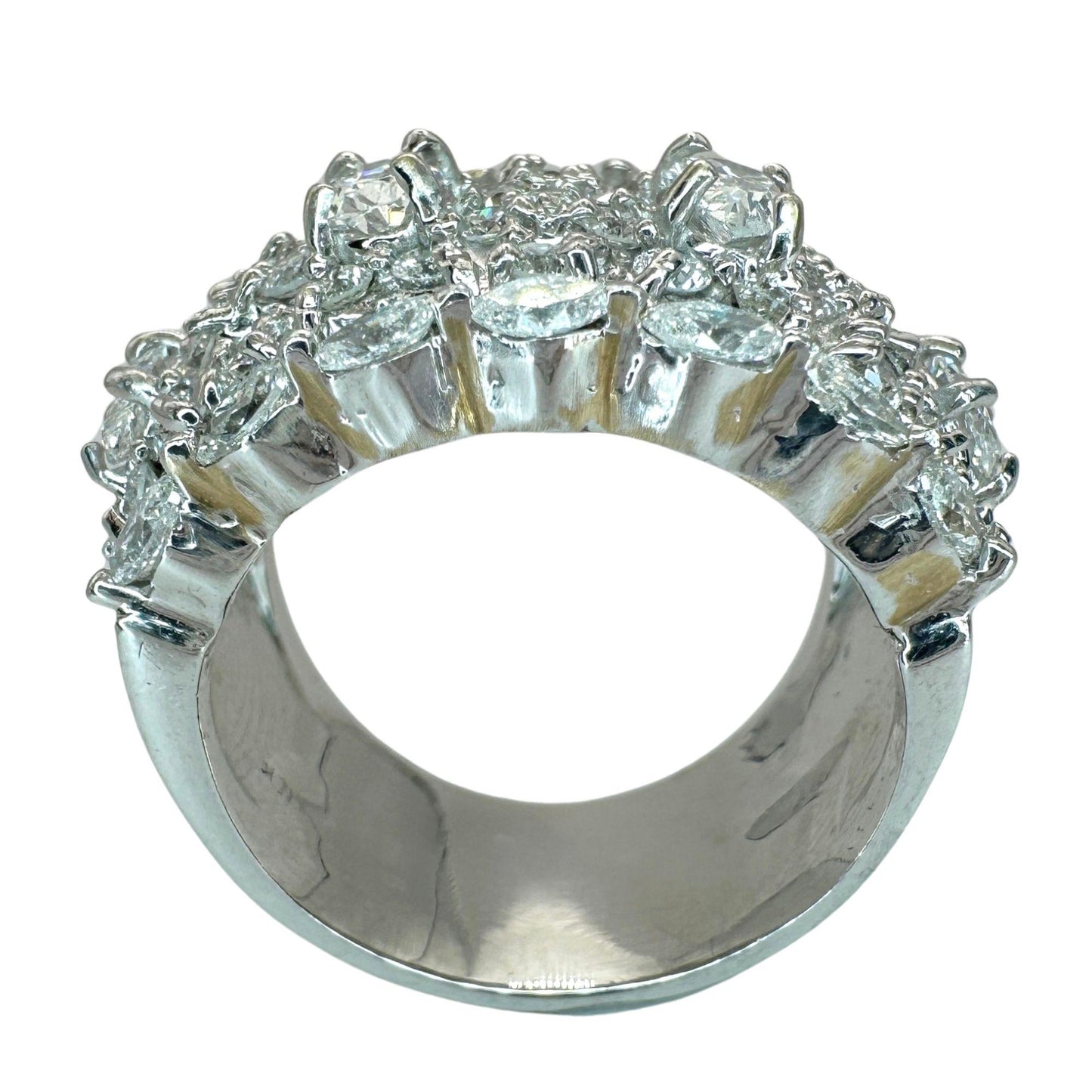 18k Diamond Wide Band Ring