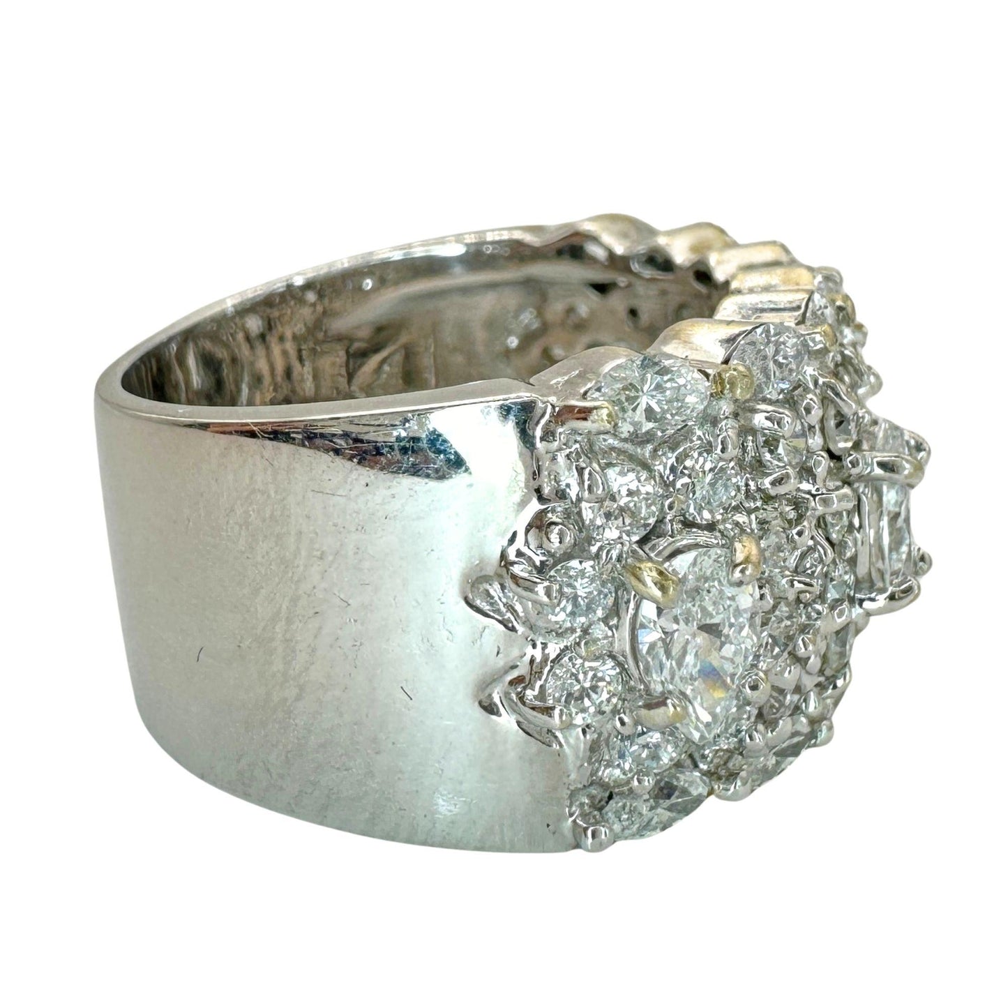 18k Diamond Wide Band Ring