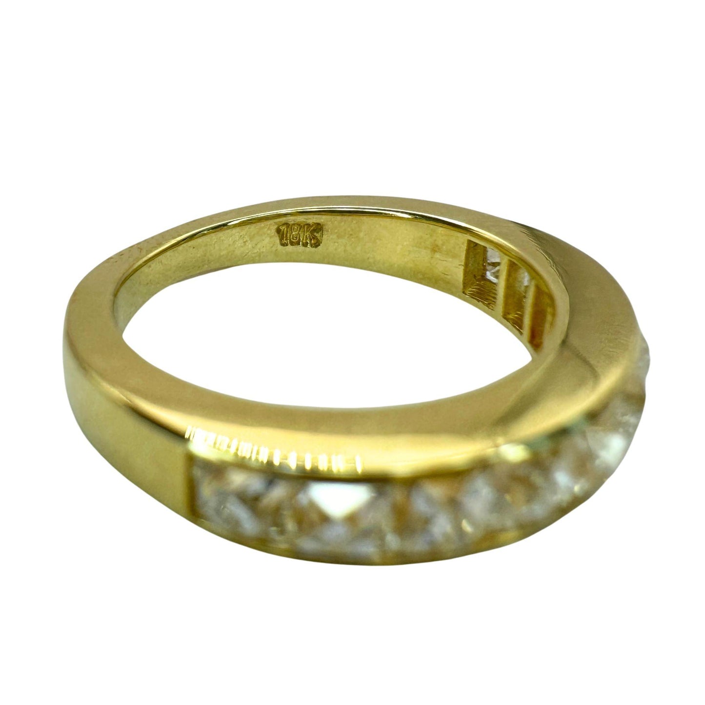 18K Yellow Gold 1.50 Carat Repurposed French Cut Diamond Band - Size 6
