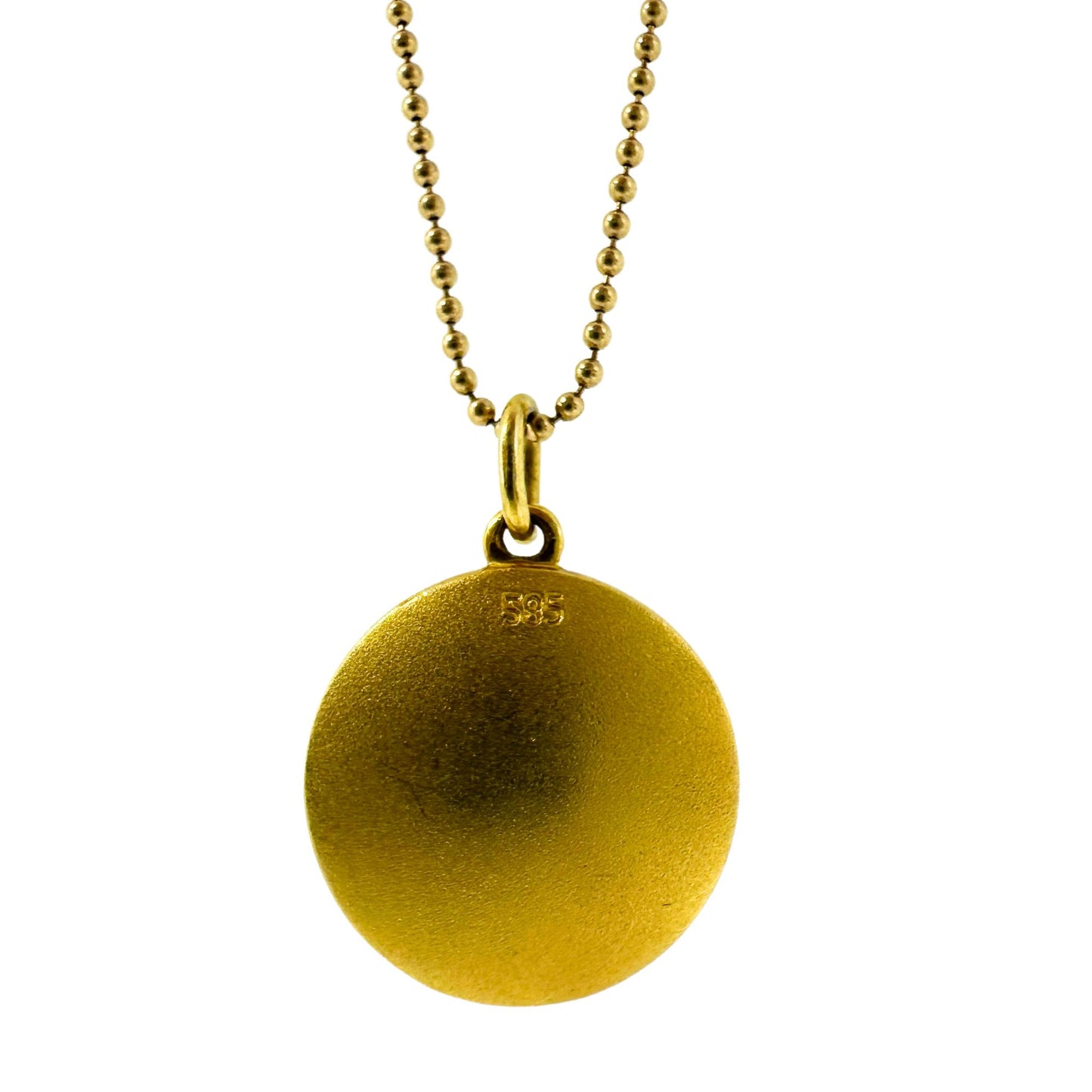 14K Yellow Gold Diamond Love Pendant Necklace