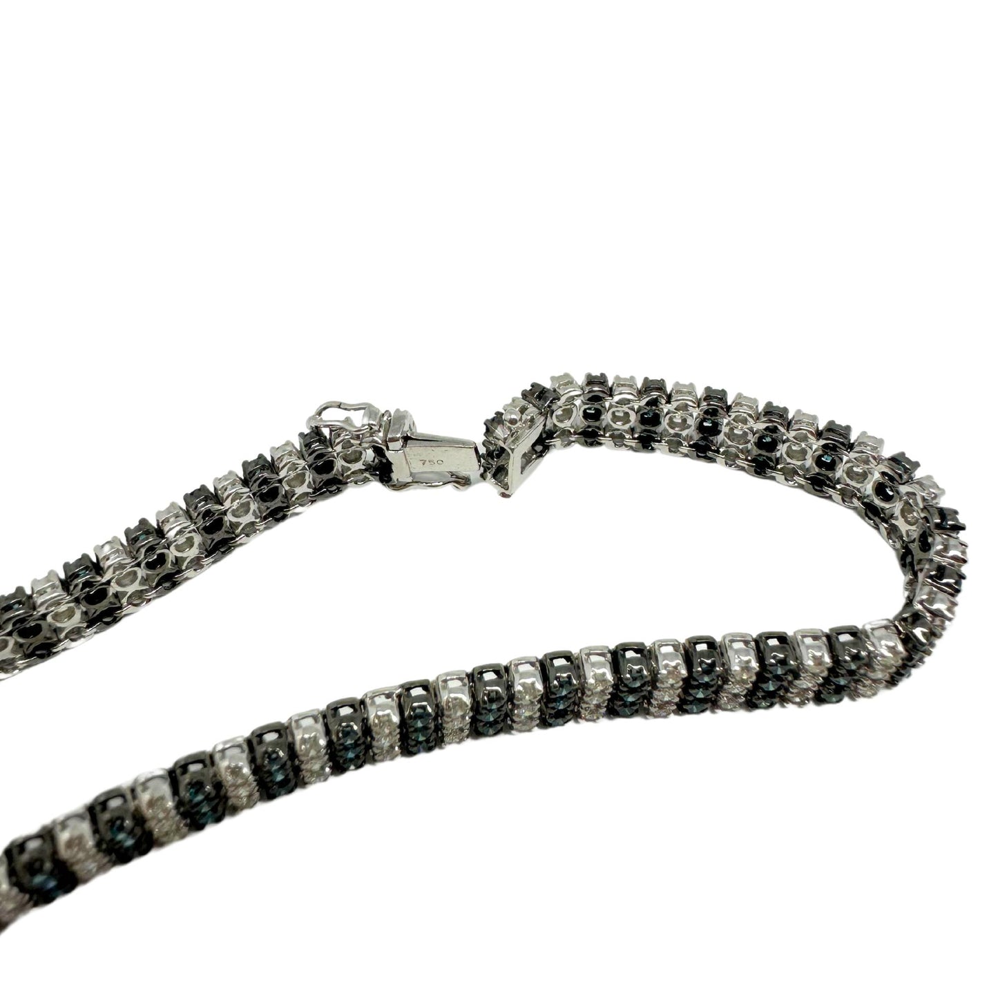 18k White Gold Blue and White Diamond Bracelet