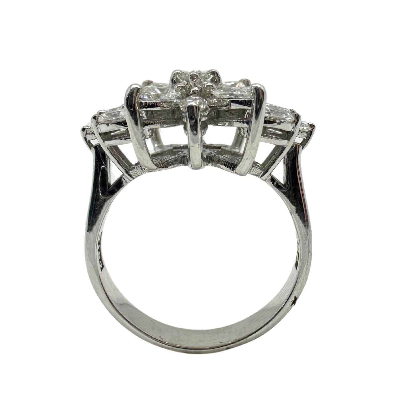 18K White Gold Marquise Cut Diamond Ring
