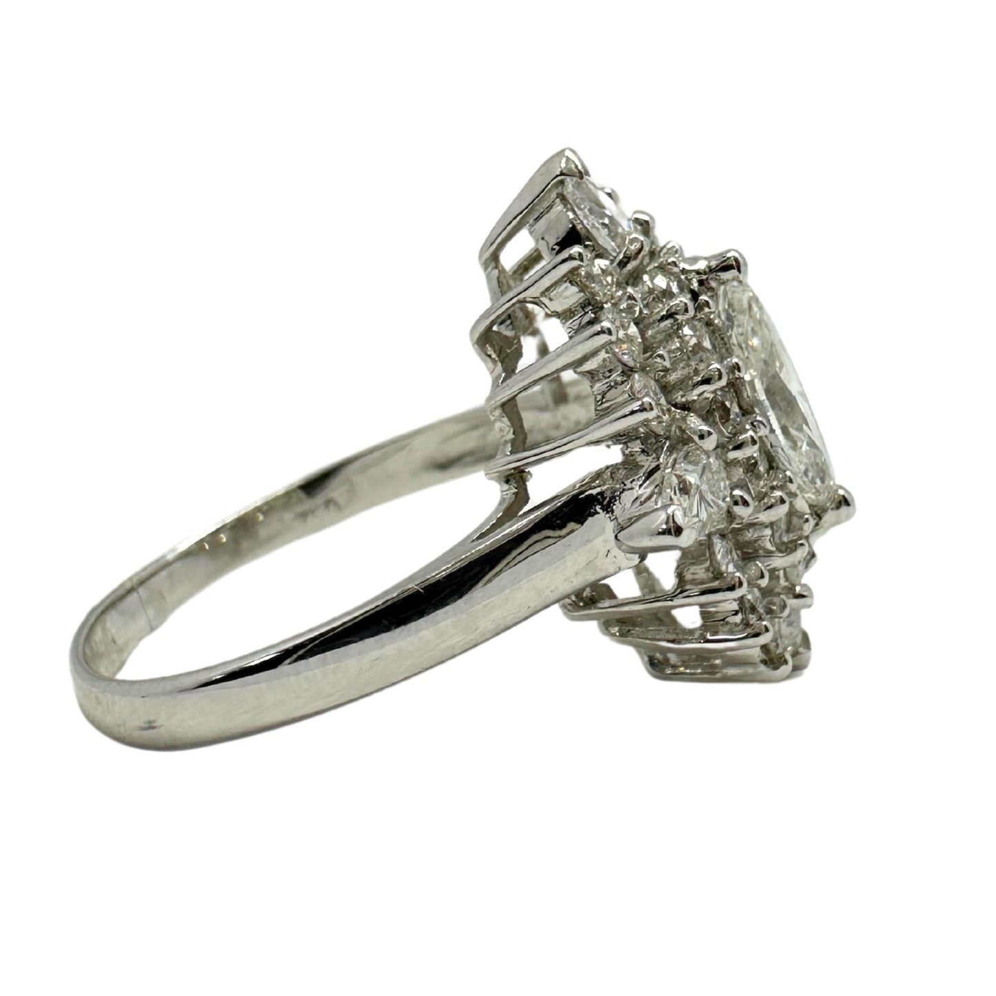 18K White Gold Marquise Cut Diamond Ring