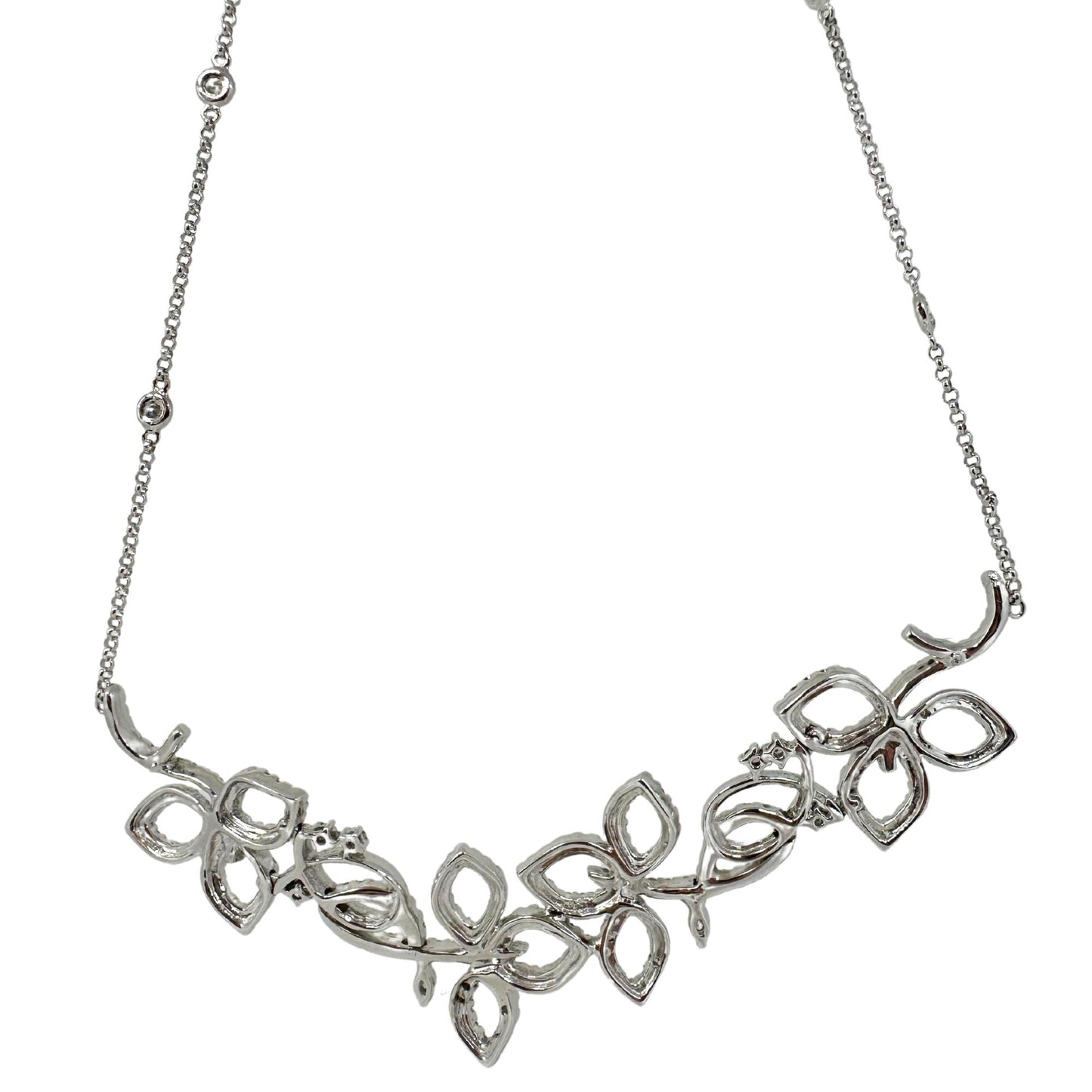 18K White Gold Diamond Necklace