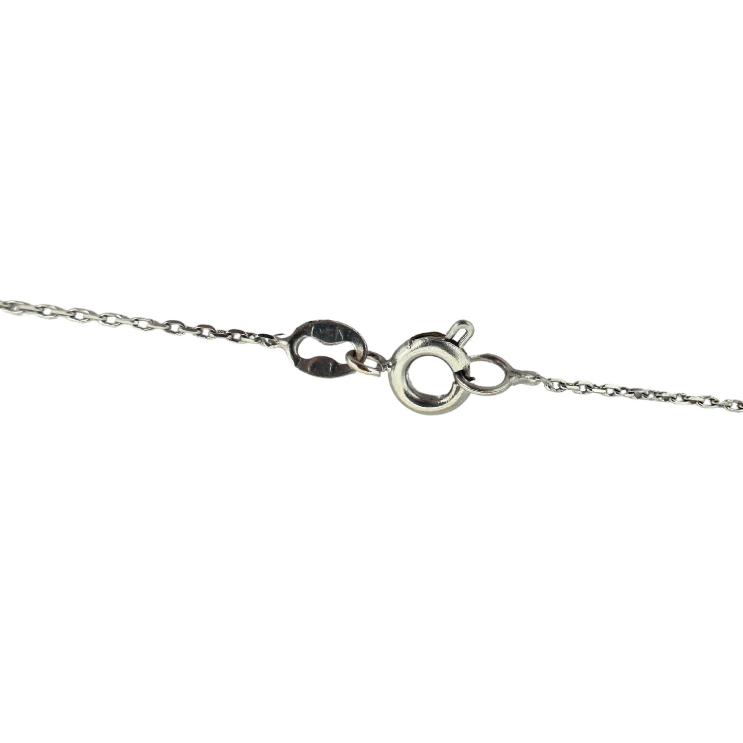 18K White Gold Marquise Cut Diamond Pendant Necklace