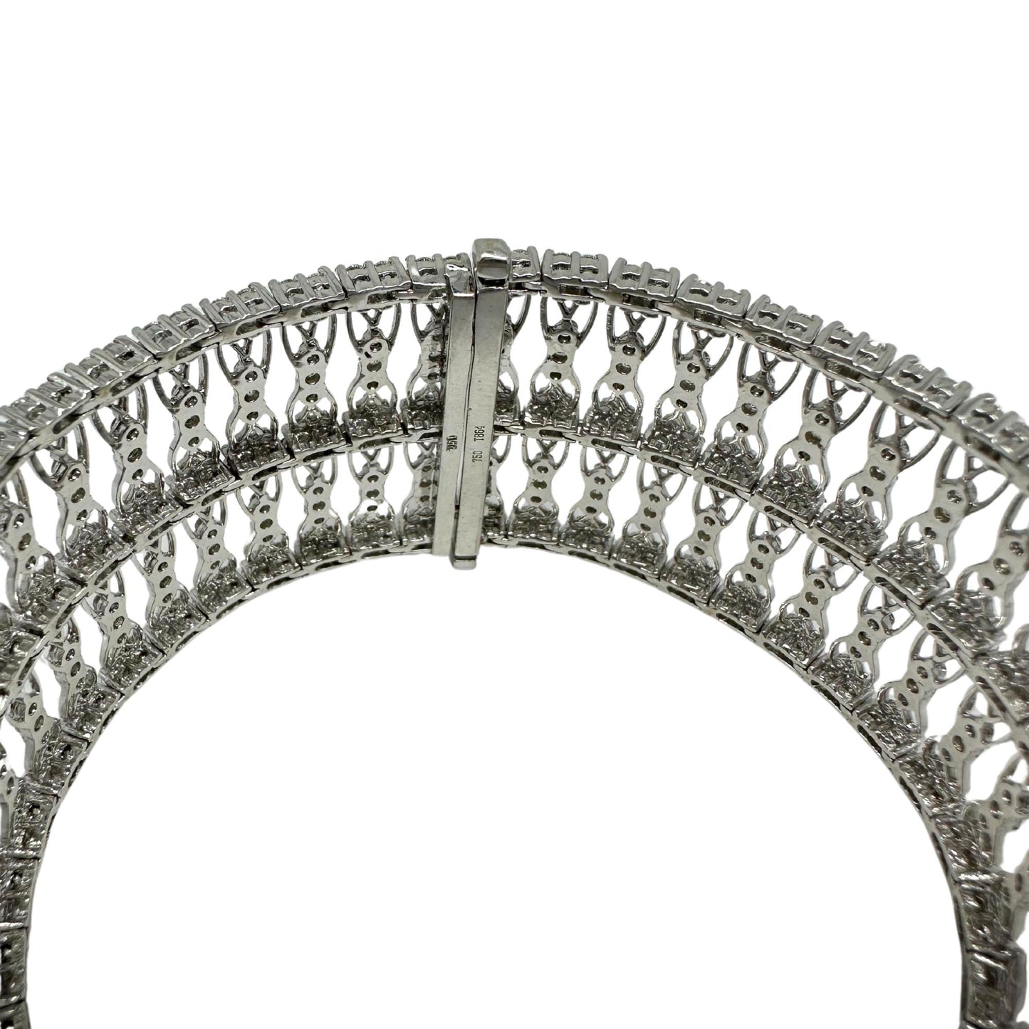 18K White Gold 9.48 Carat Diamond Bracelet - 7 inches