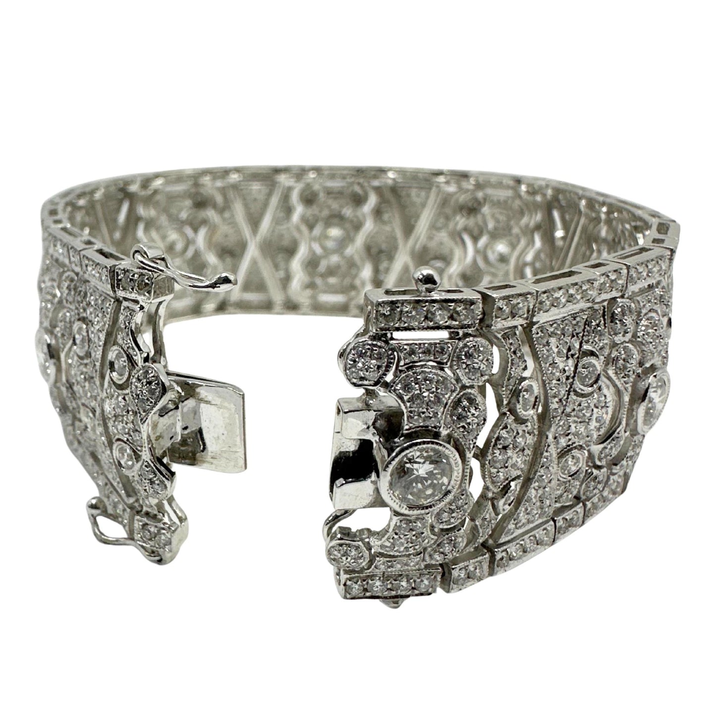 18K White Gold Diamond Bracelet - 7 inches