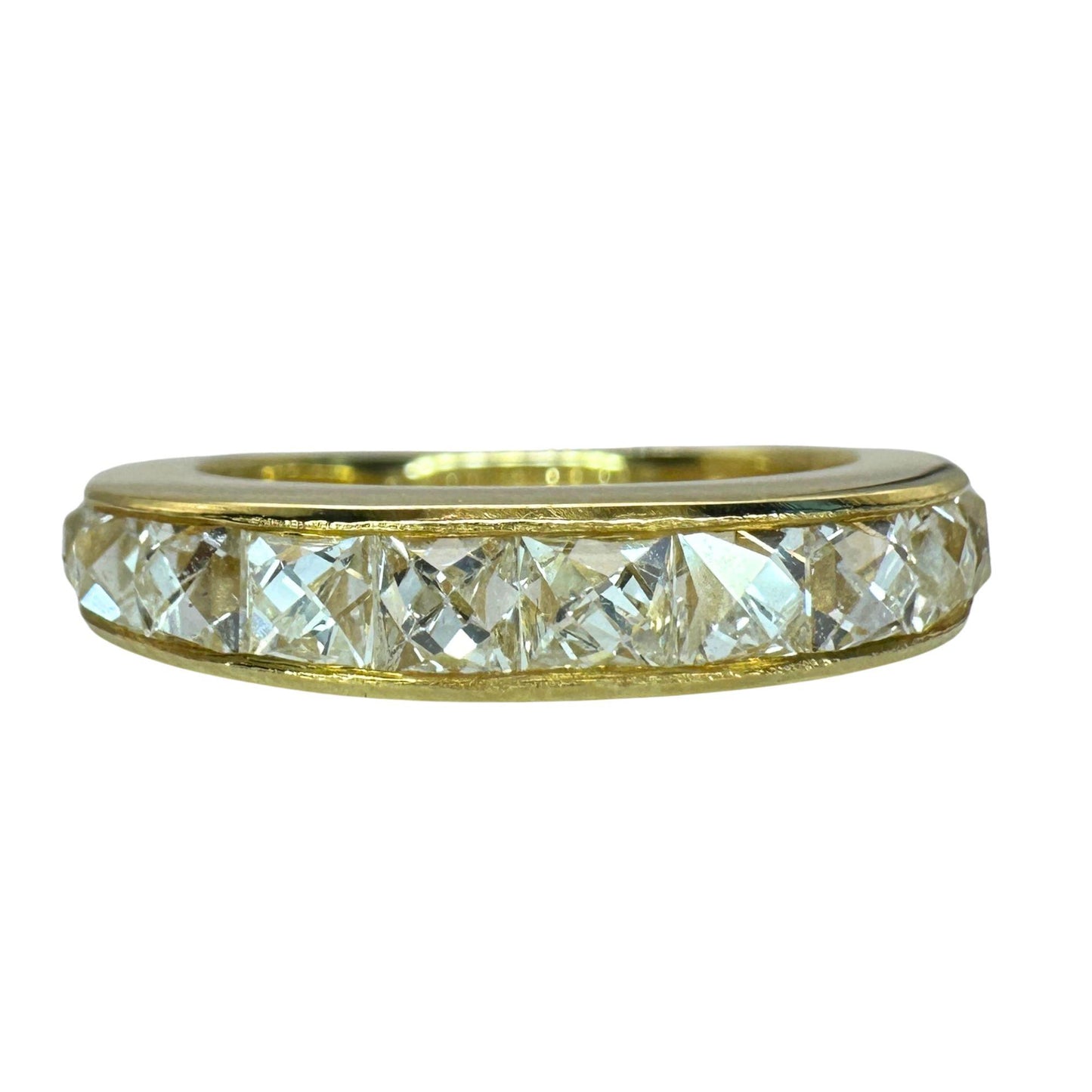 18K Yellow Gold 1.84 Carat Repurposed French Cut Diamond Band - Size 5