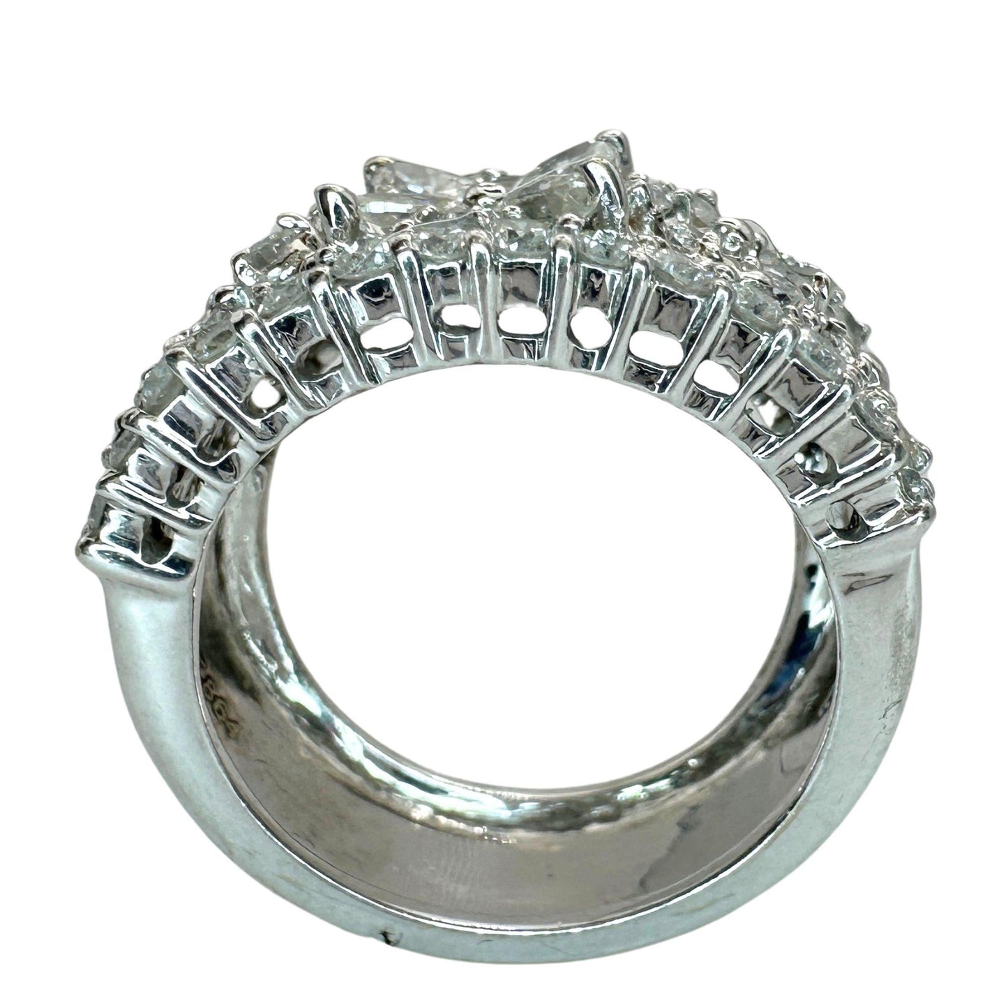 18k Diamond Wide Band Ring