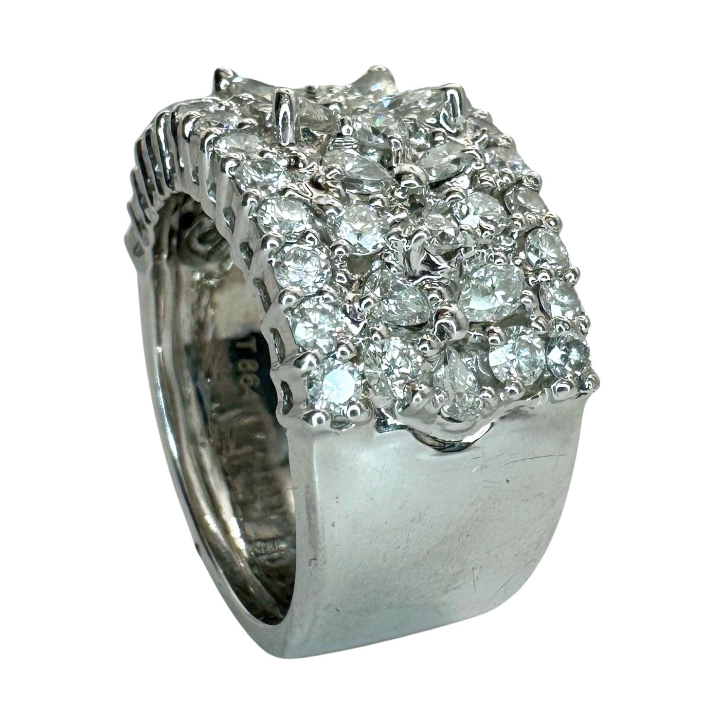 18k Diamond Wide Band Ring