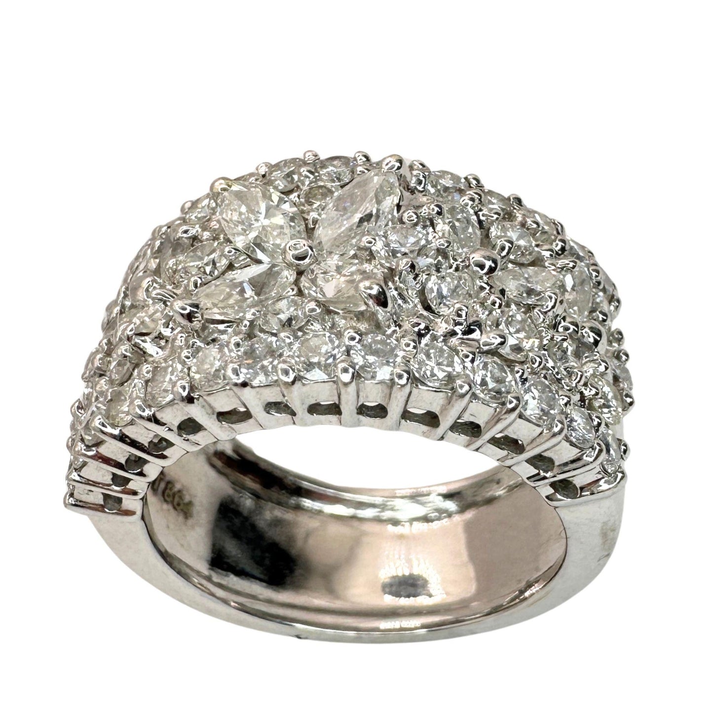 18k Diamond Wide Band Ring