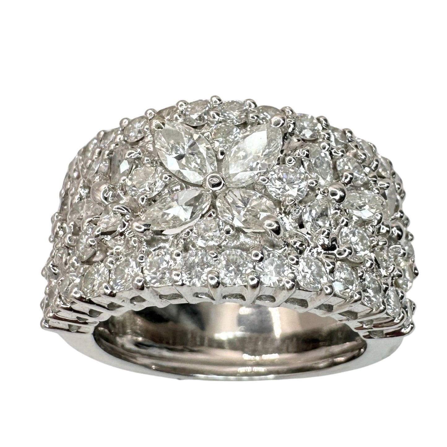 18k Diamond Wide Band Ring
