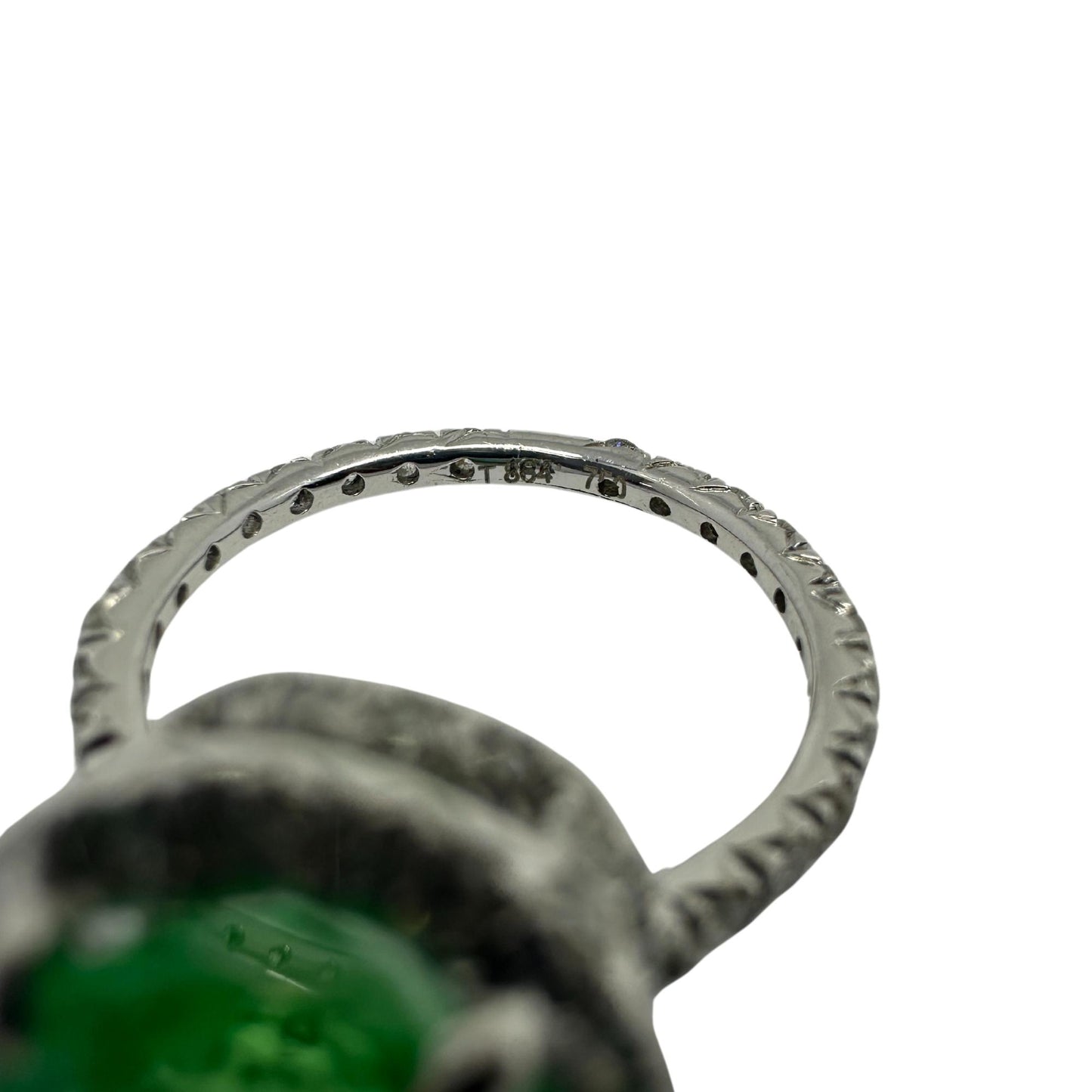 18k Diamond and Emerald Ring