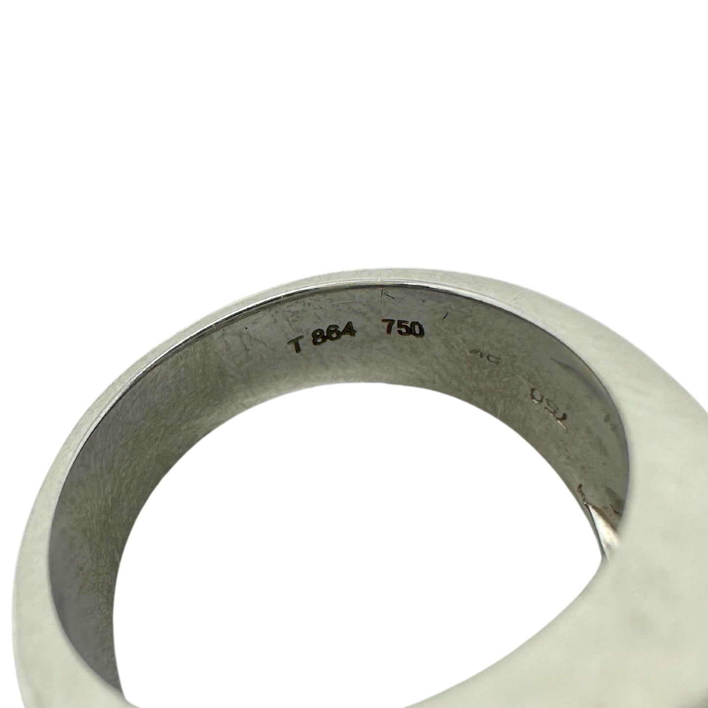18K White Gold Baguette and Marquise Cut Diamond Wide Band Ring